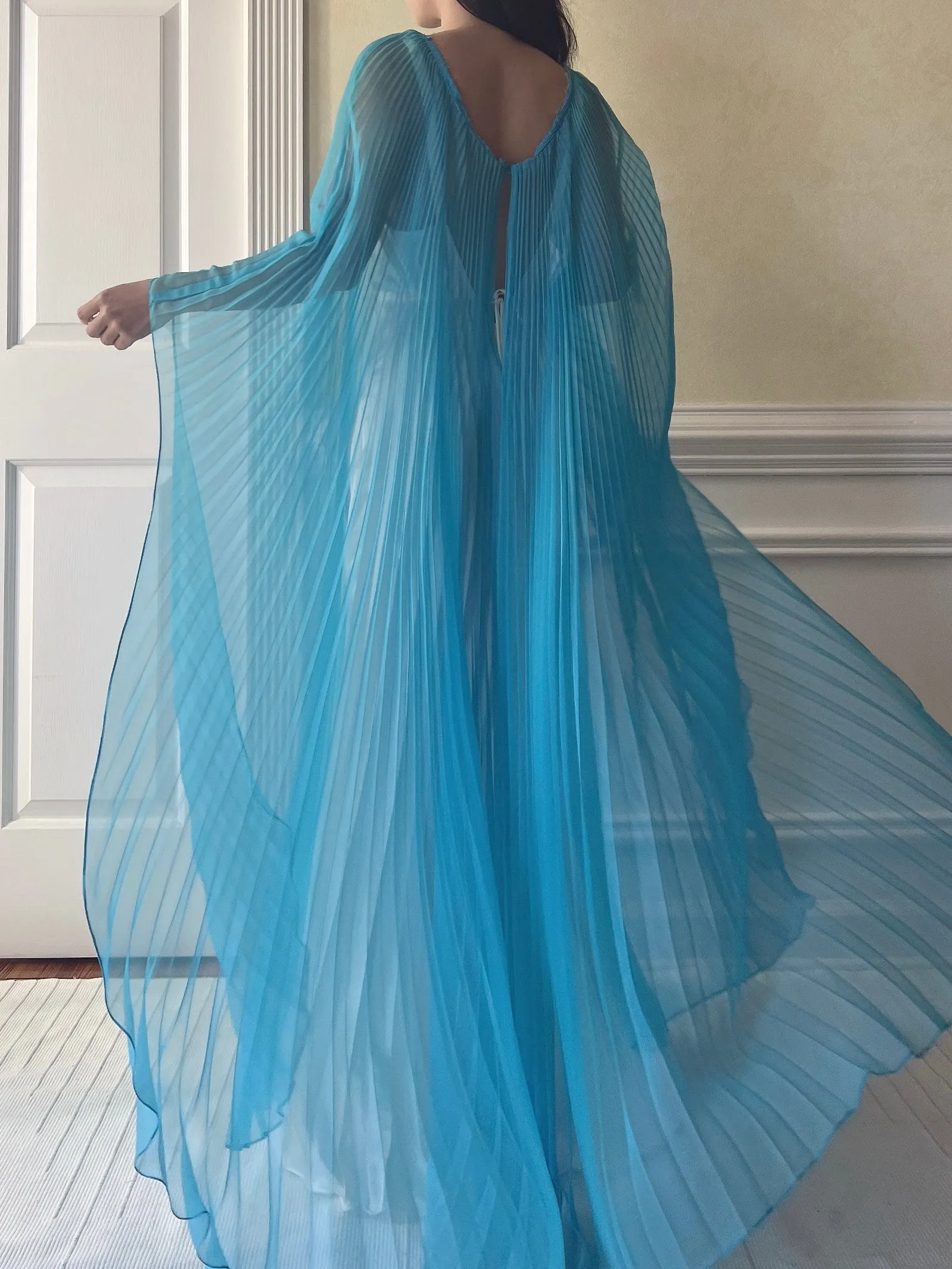 1960s Sheer Chiffon Caftan - OSFM