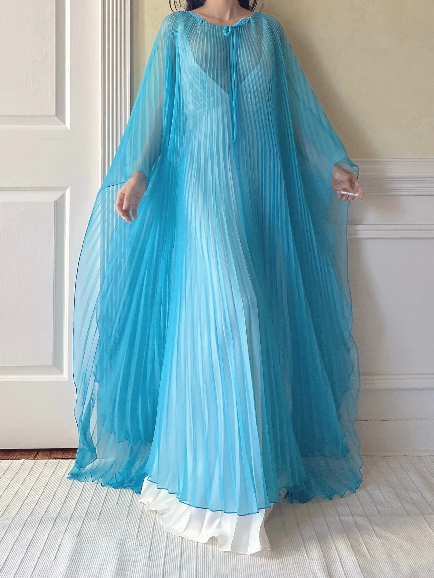 1960s Sheer Chiffon Caftan - OSFM