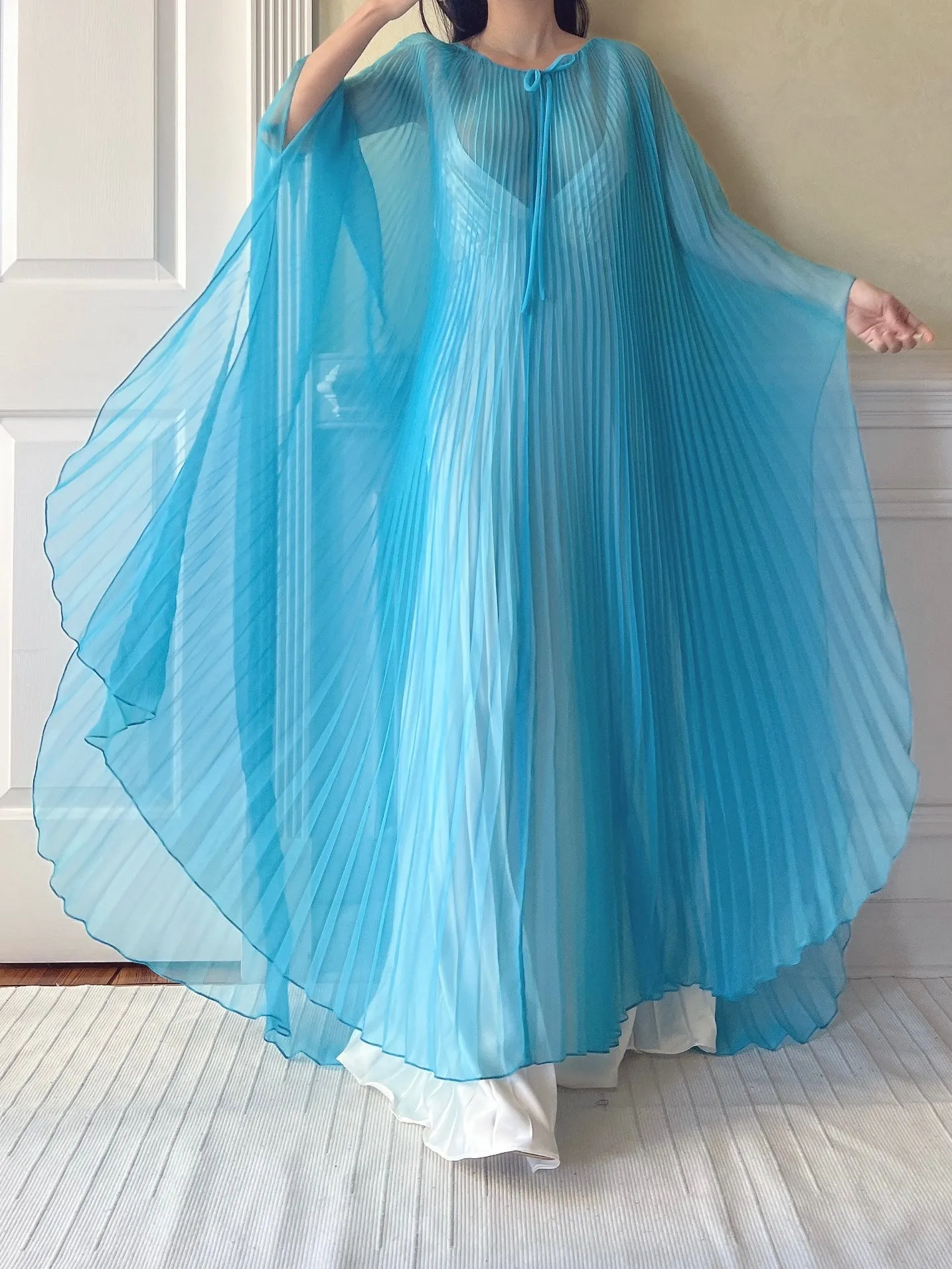 1960s Sheer Chiffon Caftan - OSFM