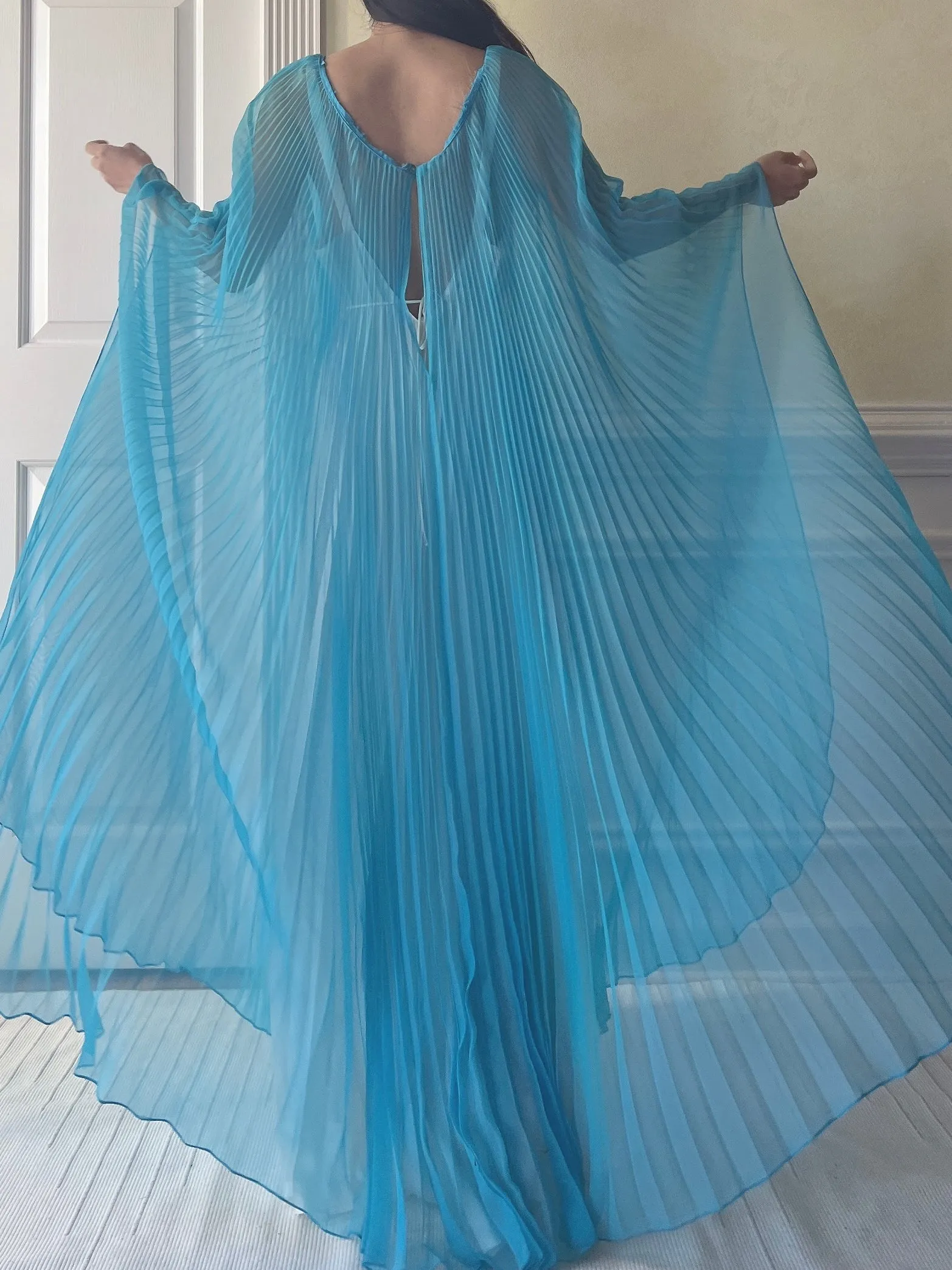 1960s Sheer Chiffon Caftan - OSFM