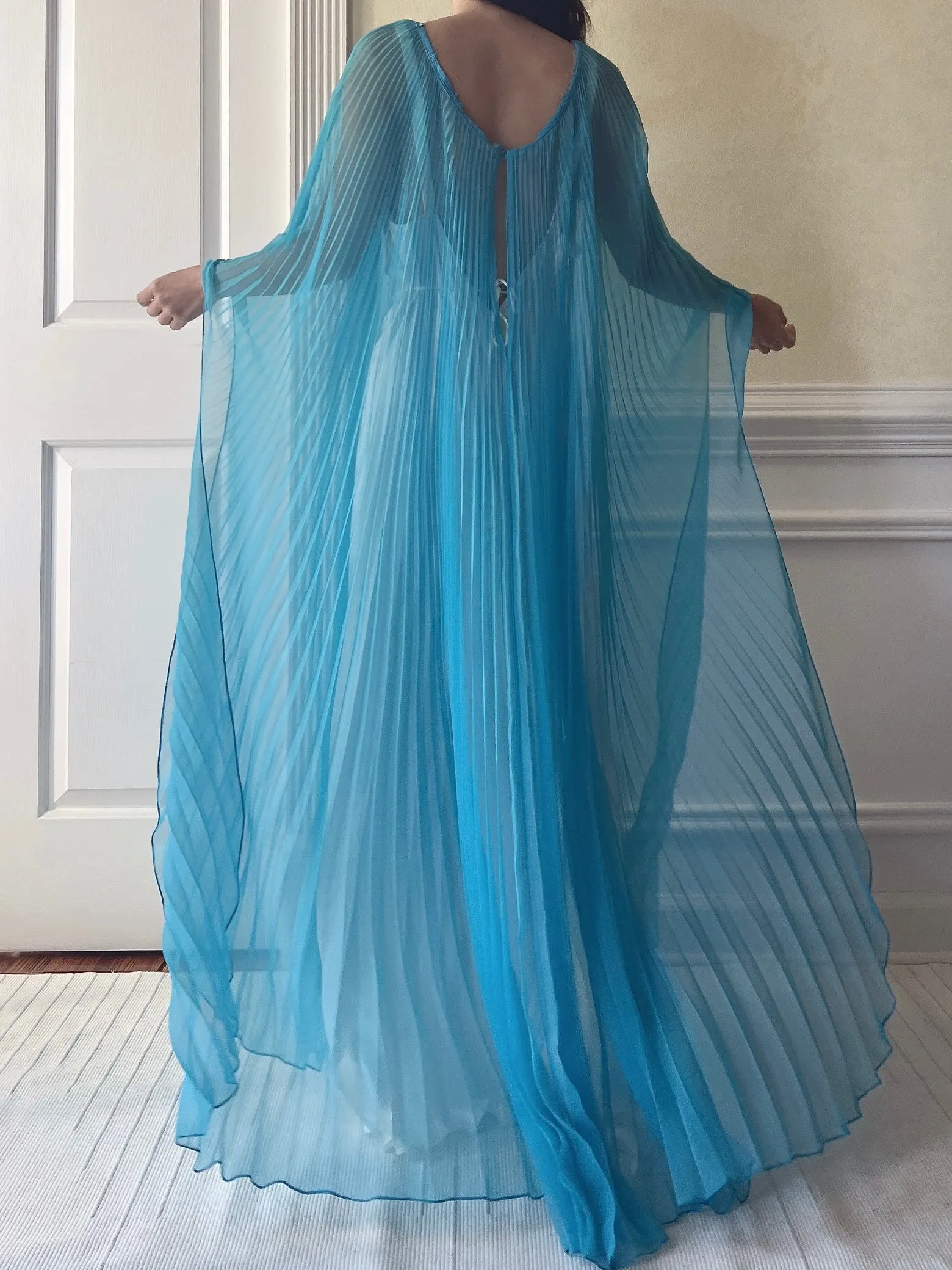 1960s Sheer Chiffon Caftan - OSFM