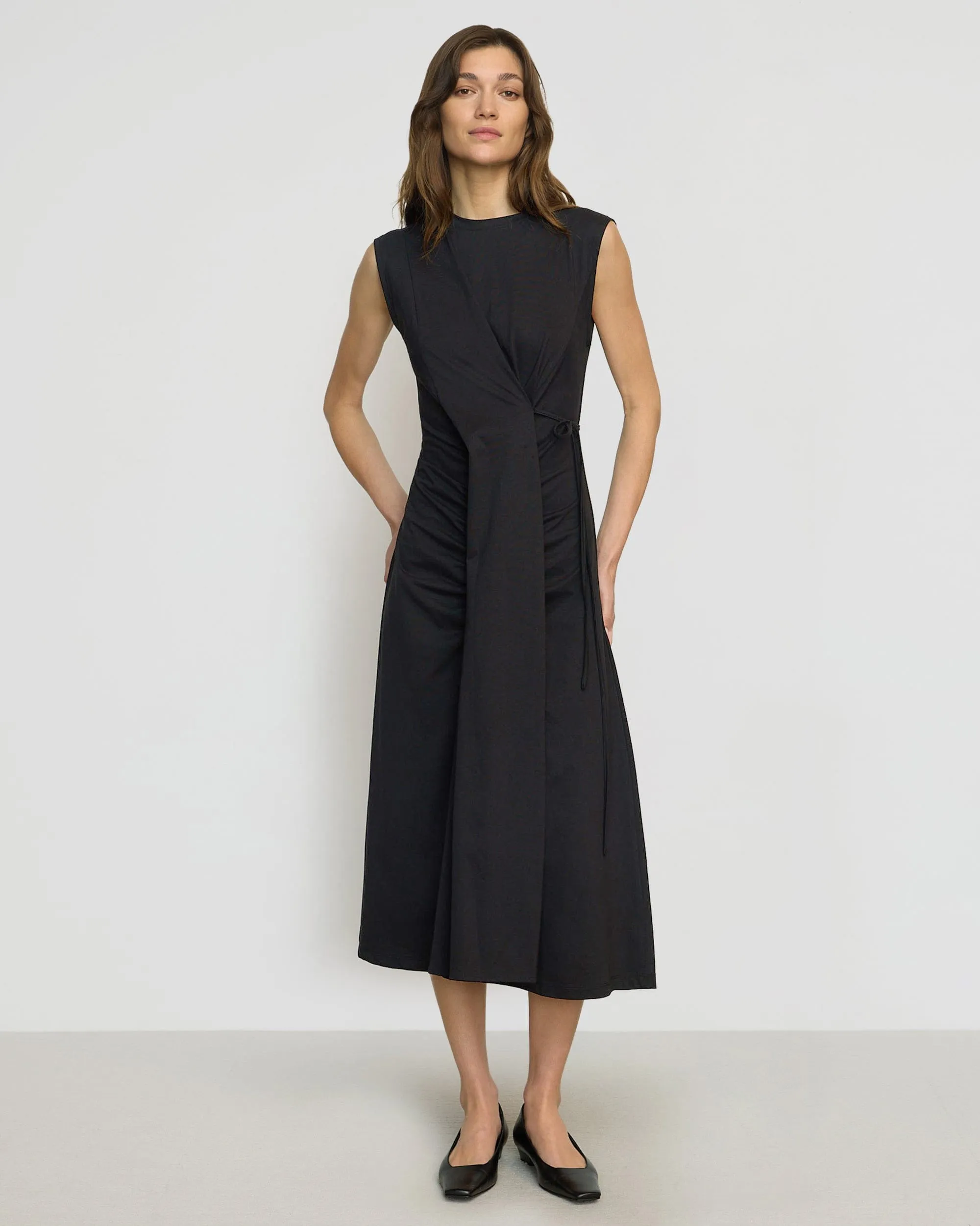 Agnes Twist-Drape Jersey Dress