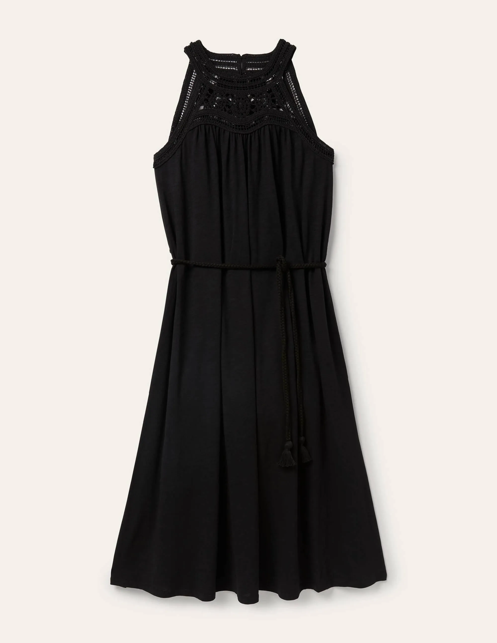 Anais Jersey Midi Dress-Black