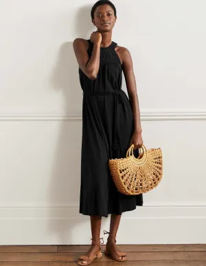 Anais Jersey Midi Dress-Black