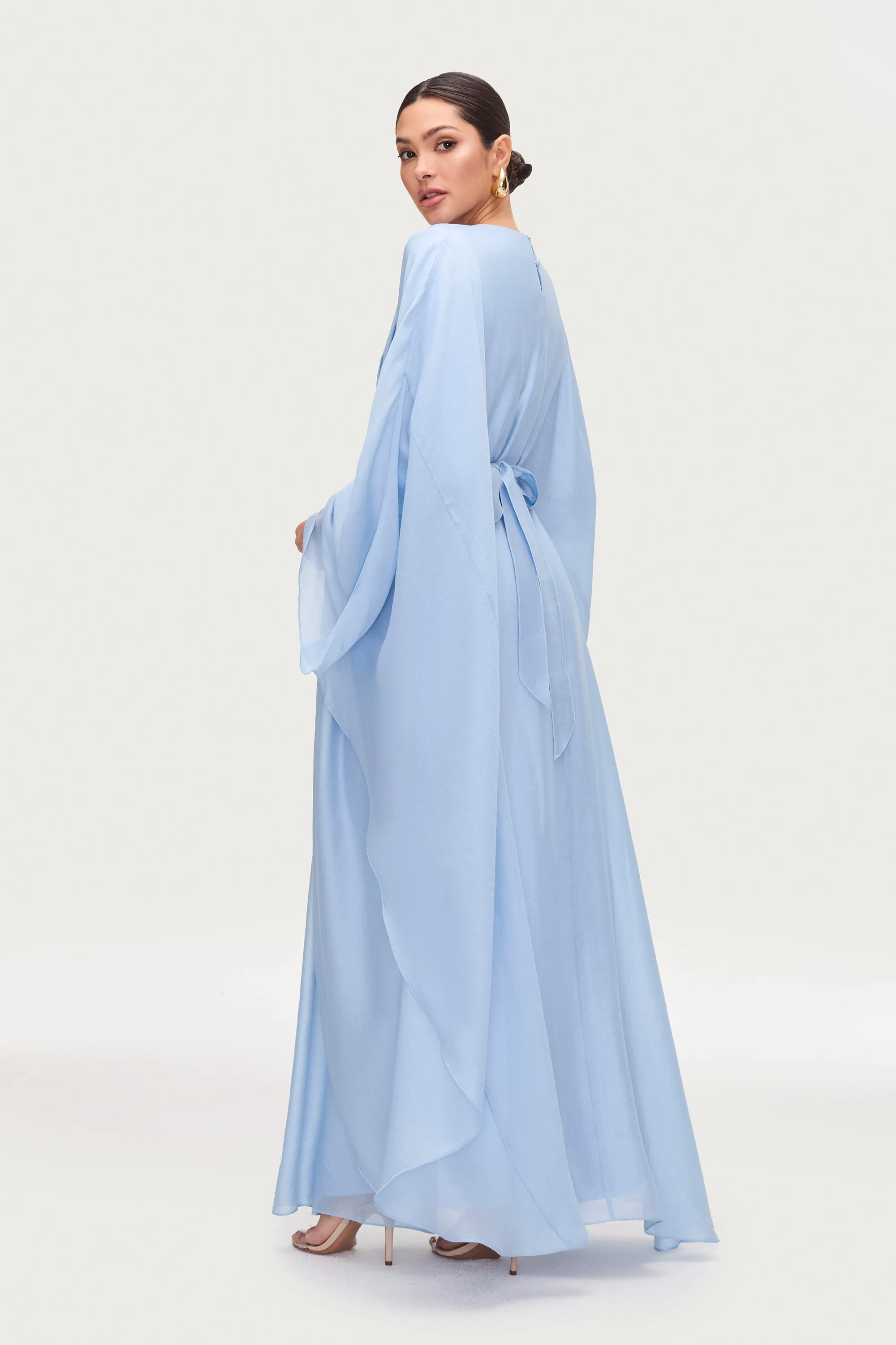 Aura Pleated Maxi Dress - Powder Blue