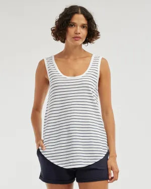 Bailey Rounded Hem Tank - Stripe