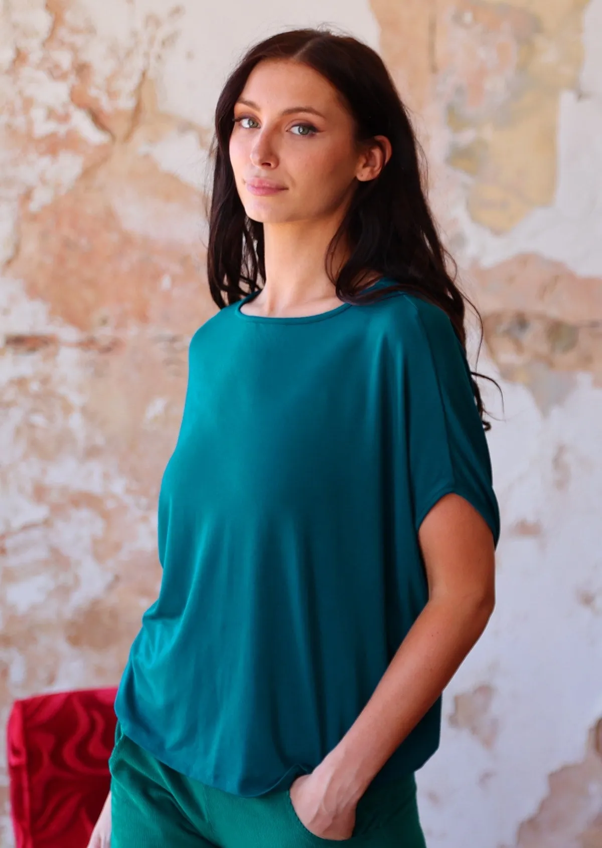 Batwing T-shirt Teal