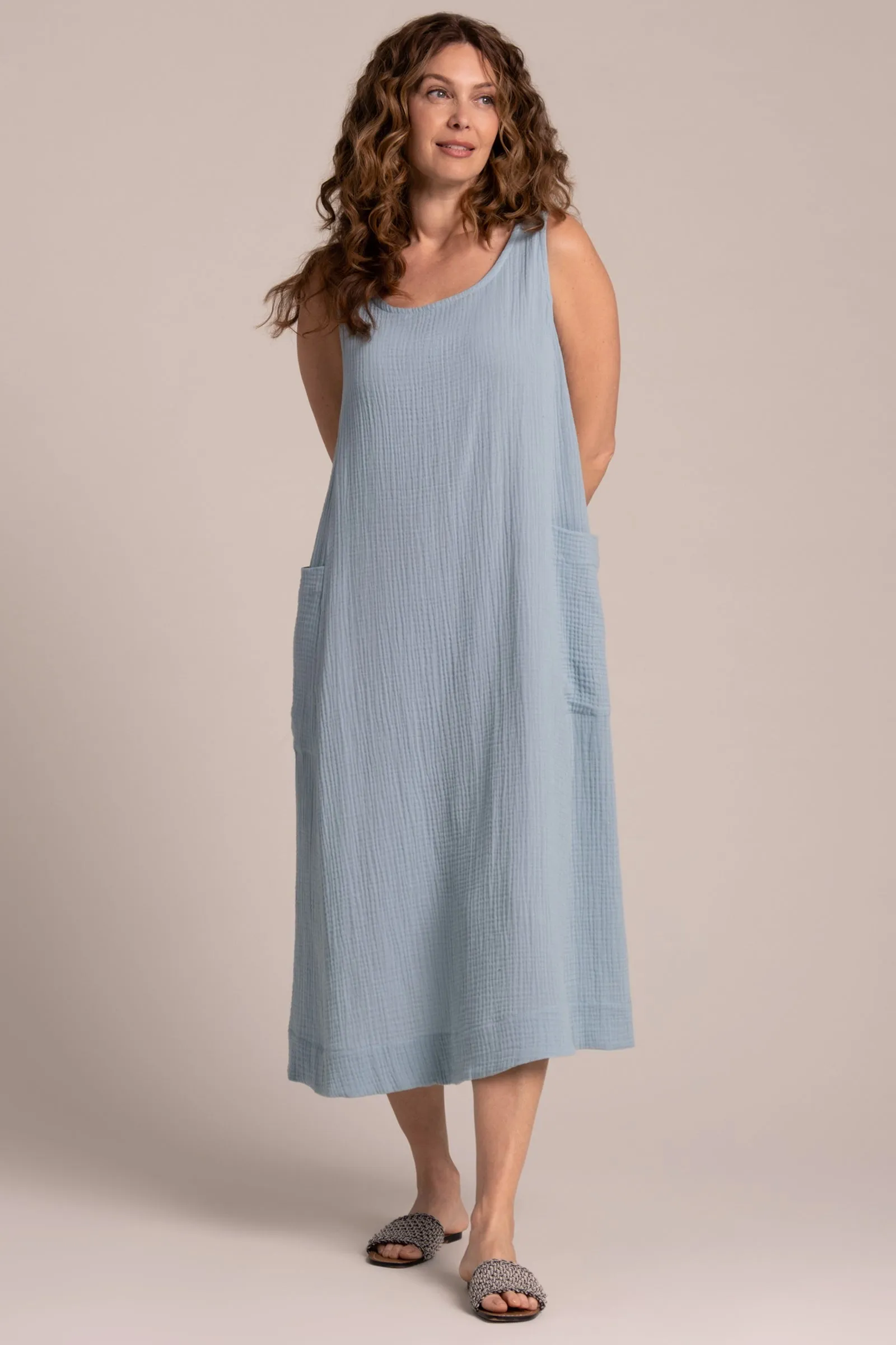 Breeze EZ Flare Dress | Stone Blue
