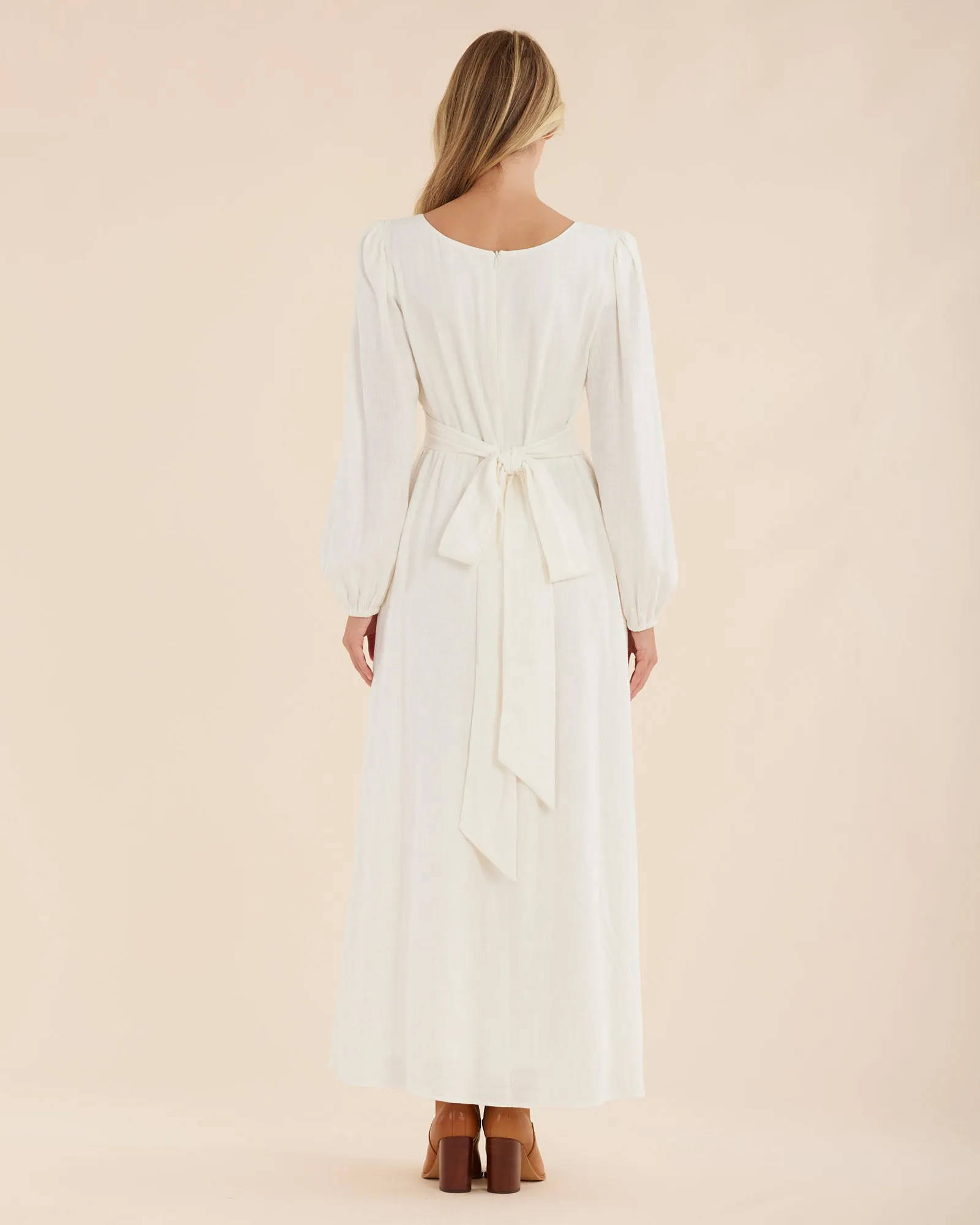 Chelsea V Neck Maxi Dress - Ivory