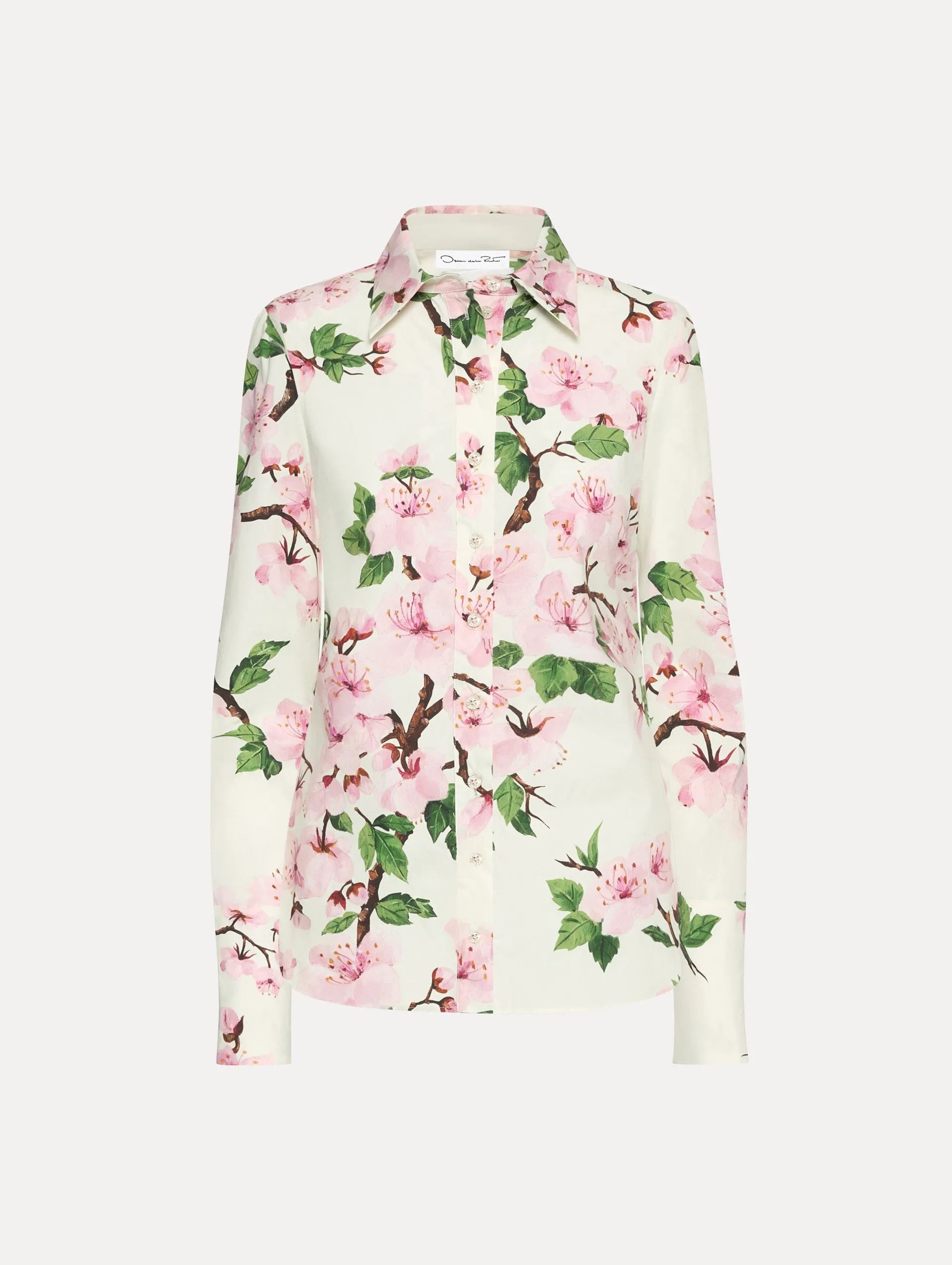 Cherry Blossom Cotton Poplin Blouse