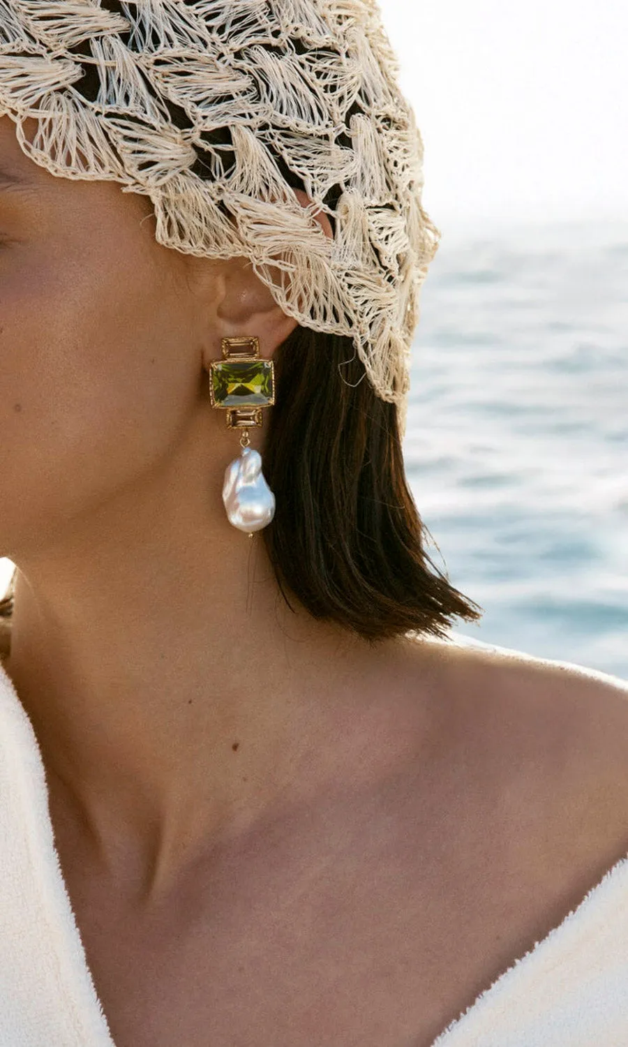 Christie Nicolaides Bambina Earrings - Dark Green