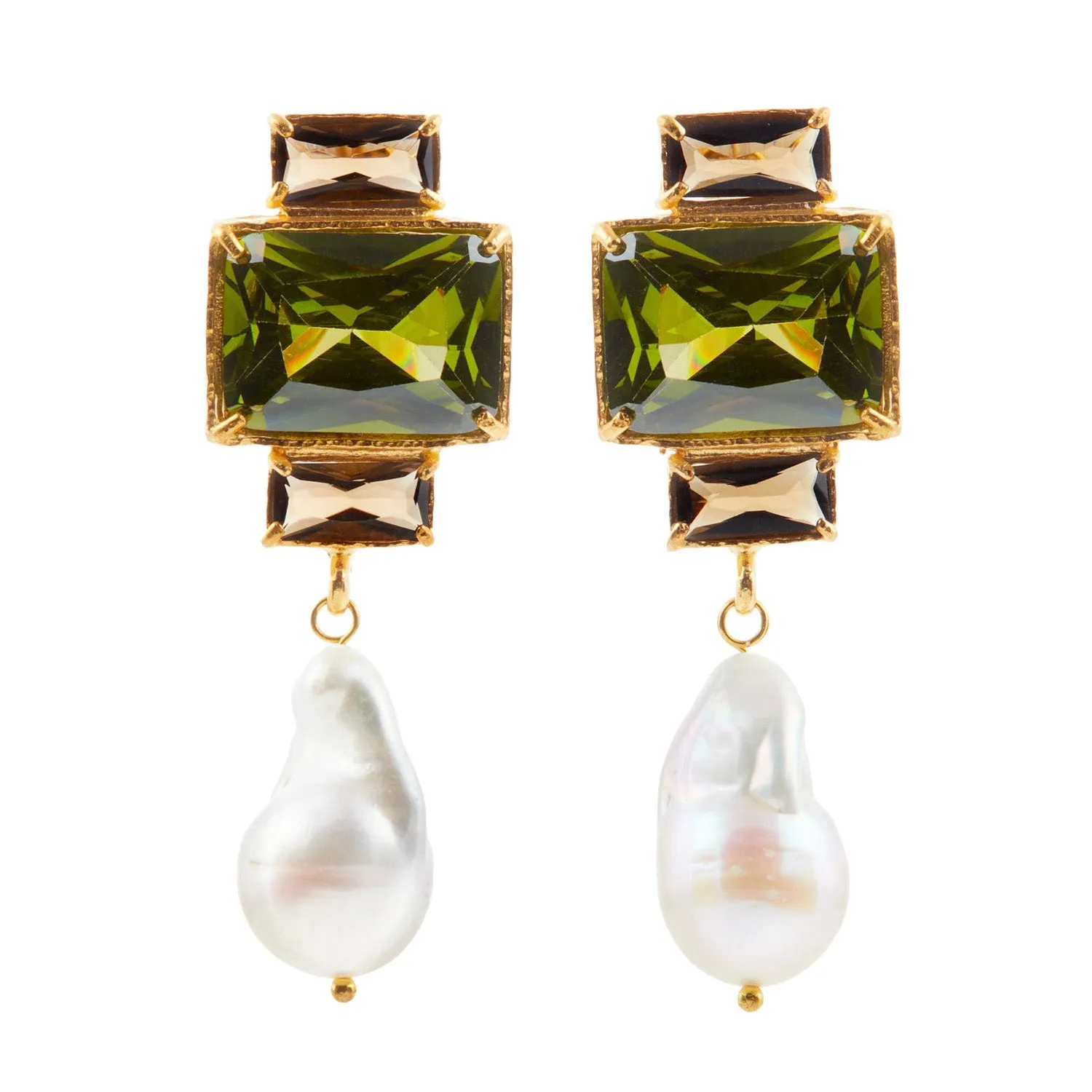 Christie Nicolaides Bambina Earrings - Dark Green