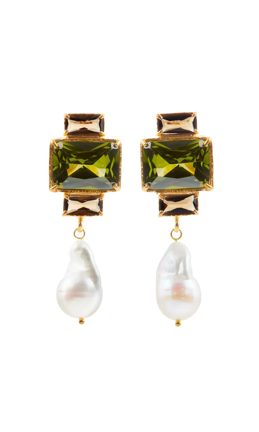 Christie Nicolaides Bambina Earrings - Dark Green