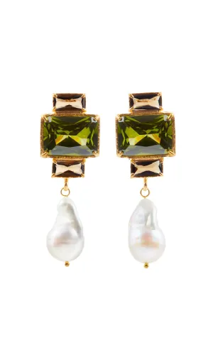 Christie Nicolaides Bambina Earrings - Dark Green