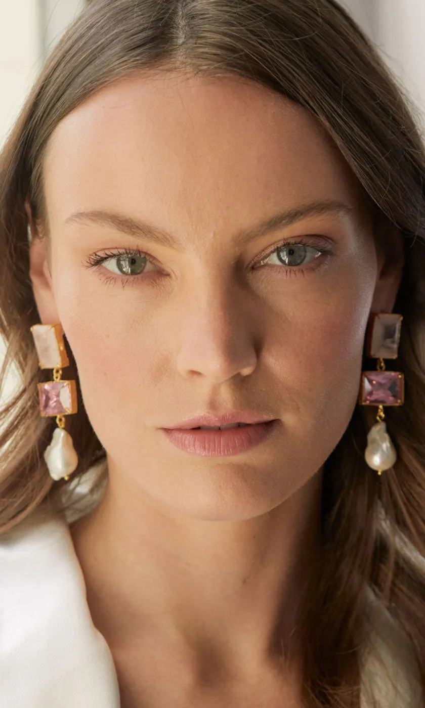 Christie Nicolaides Bettina Earrings - Pink