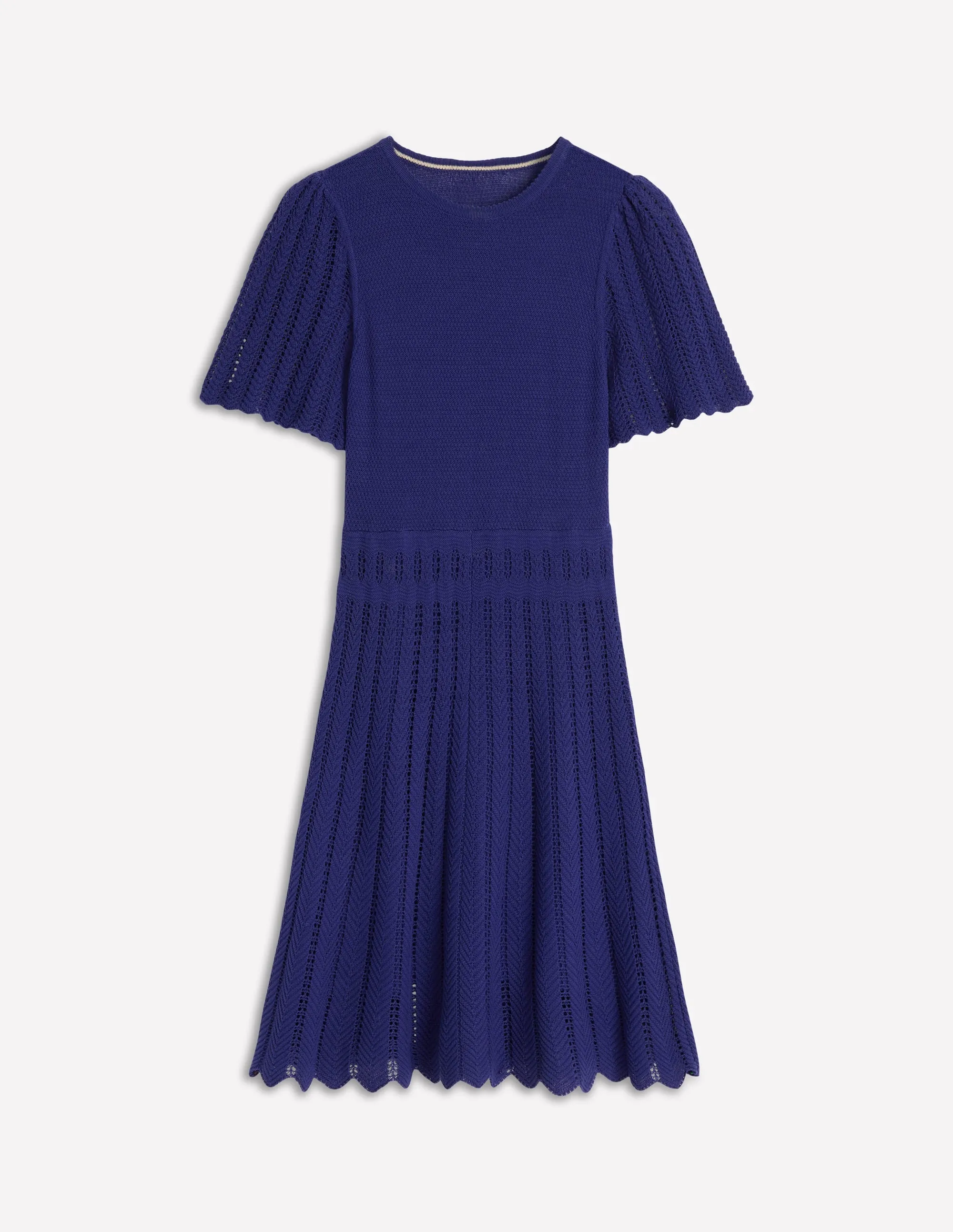 Cotton Stitch Crew Dress-Twilight Blue