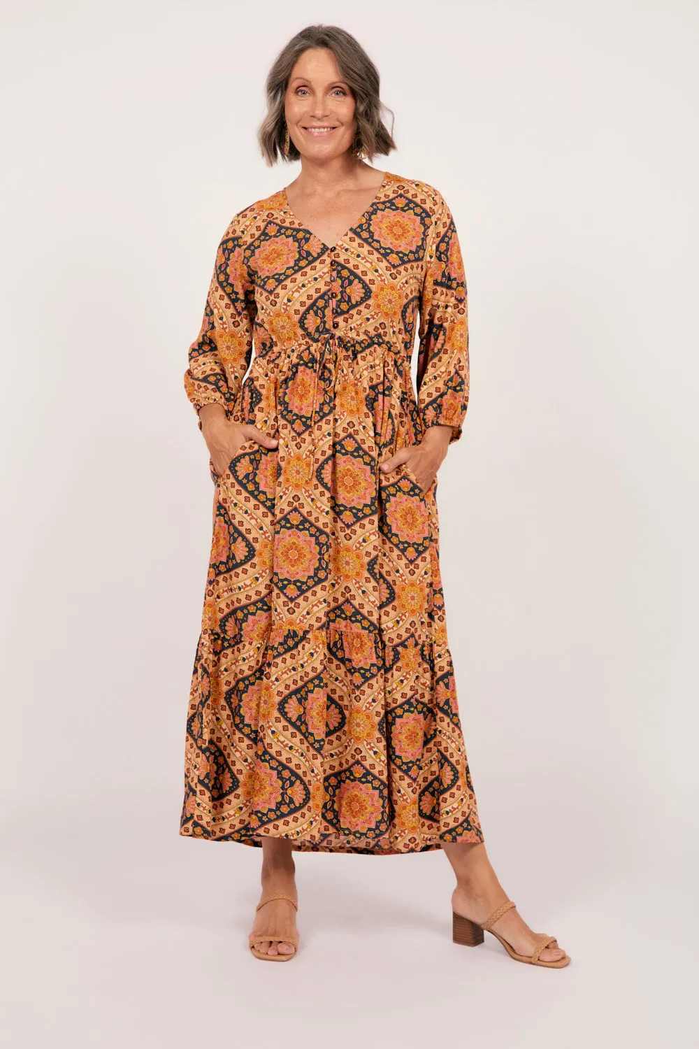 Denver 3/4 Sleeve Dress in Juliet