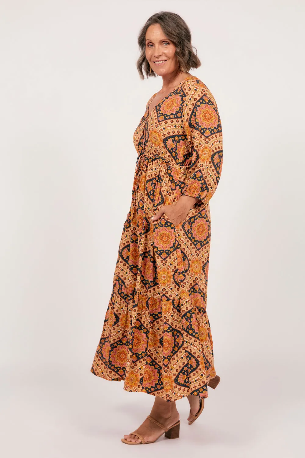 Denver 3/4 Sleeve Dress in Juliet