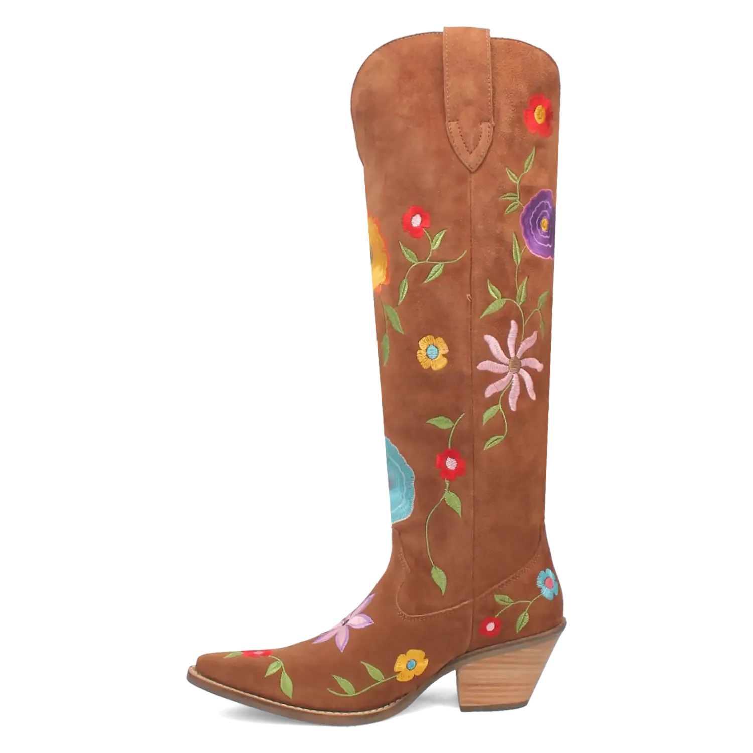 Dingo Flower Power - Women's Suede Leather Cowgirl Boots