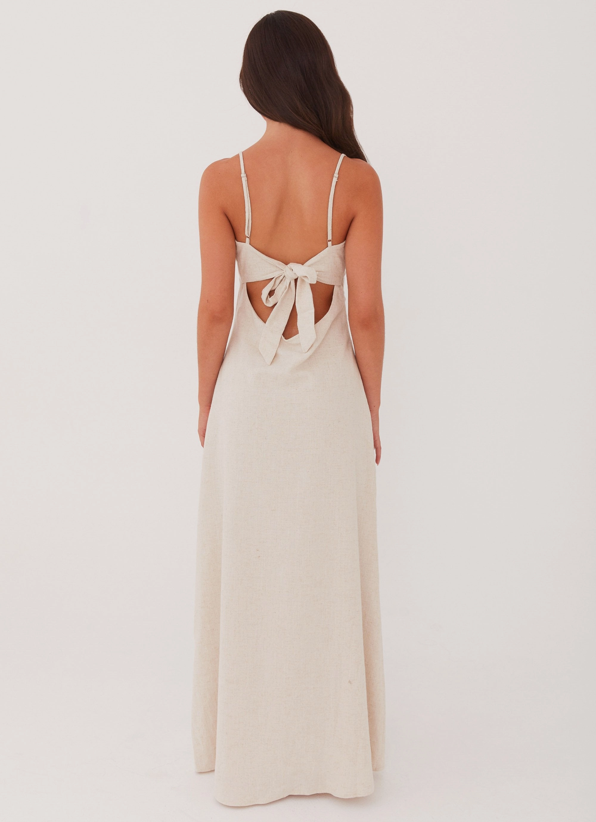 Flora Linen Maxi Dress - Oatmeal