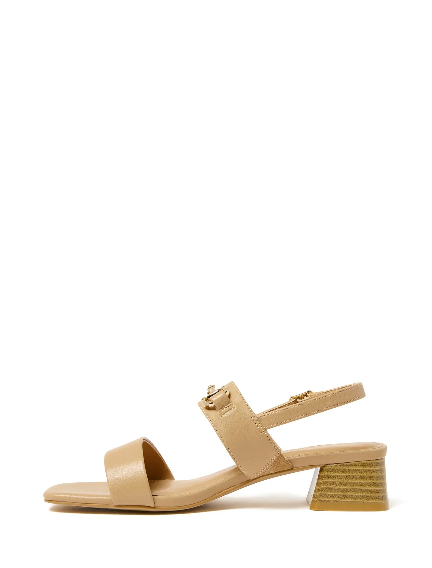 Harley Bit Trim Double Strap Block Heel