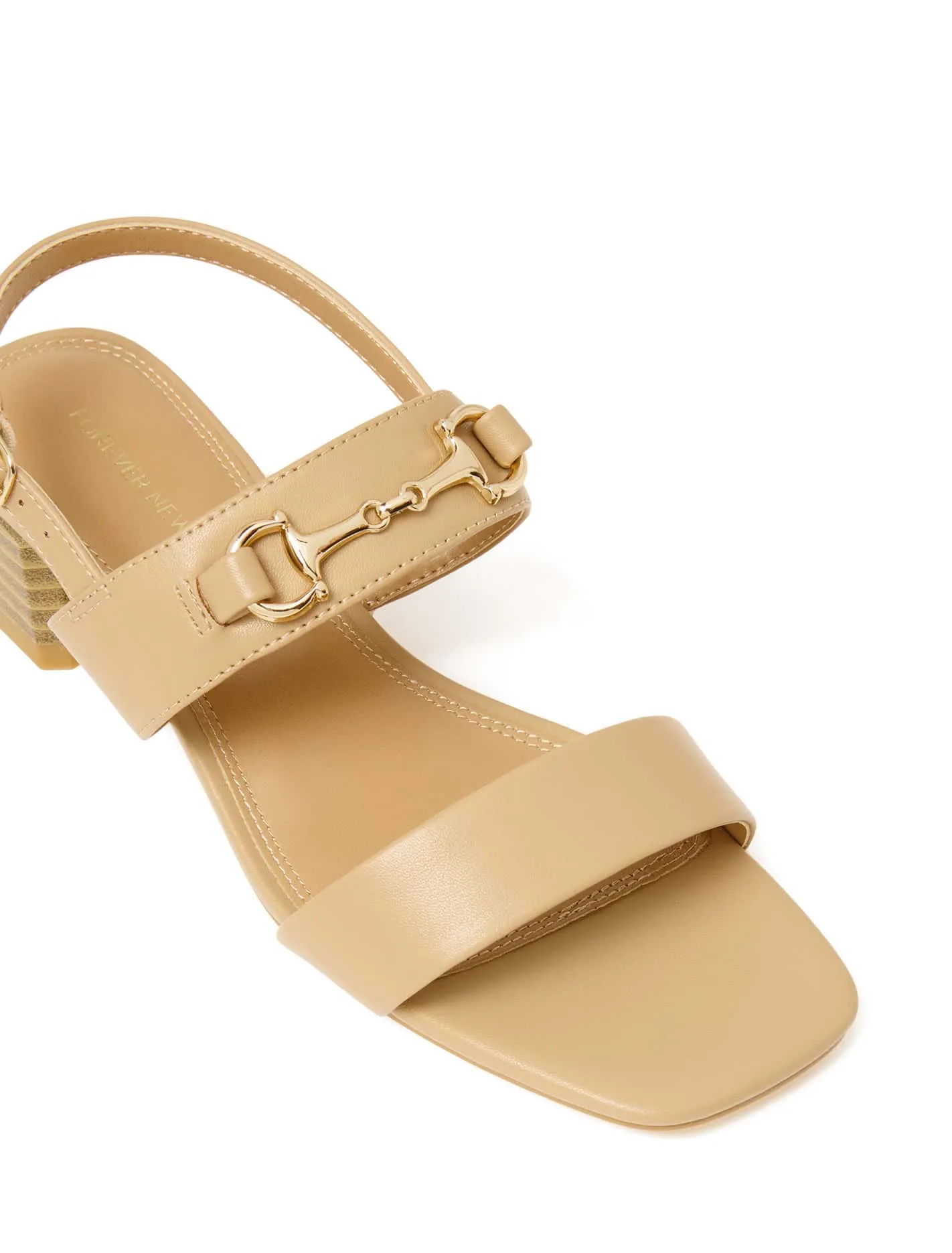 Harley Bit Trim Double Strap Block Heel