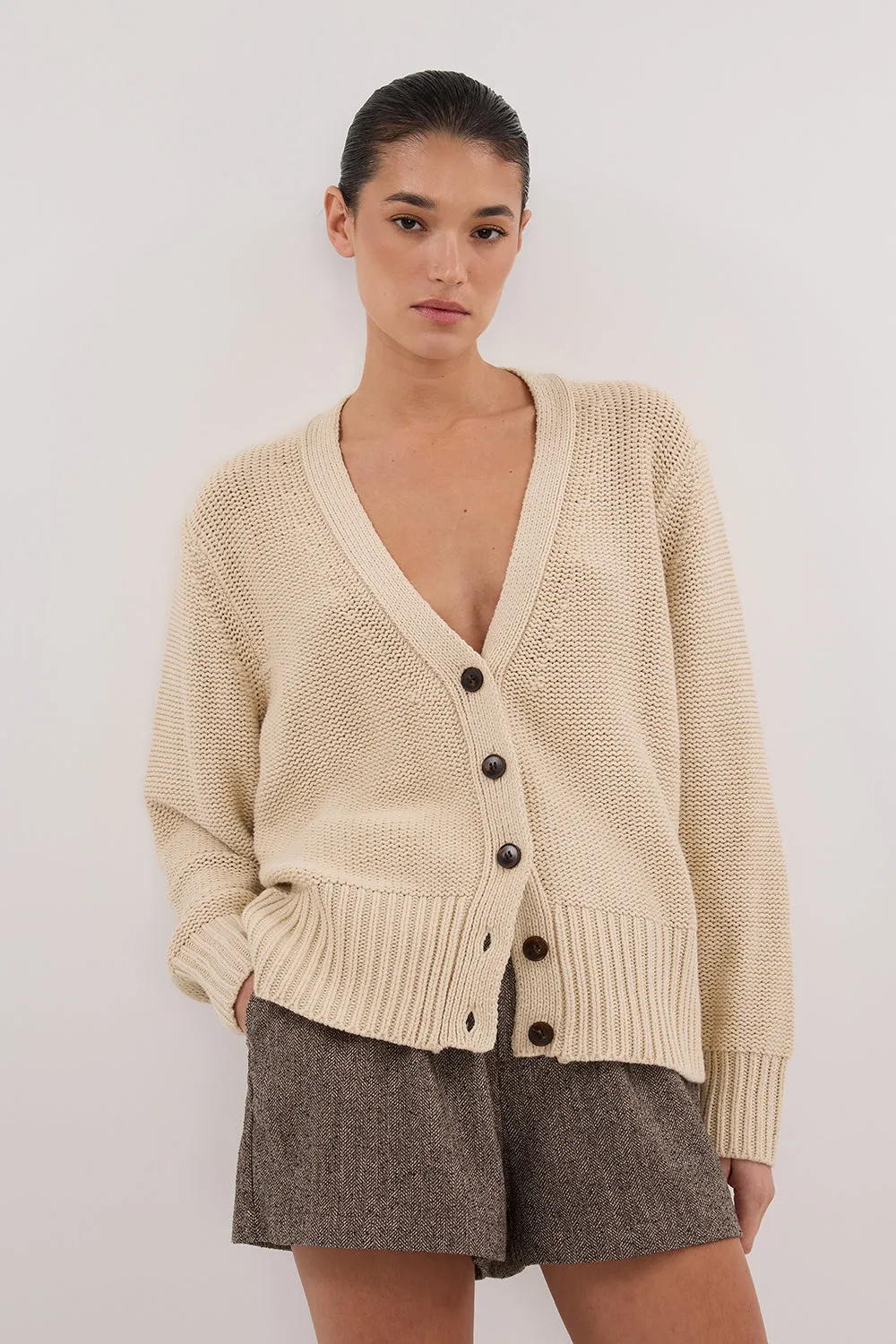 HUGO CLAY KNIT CARDIGAN