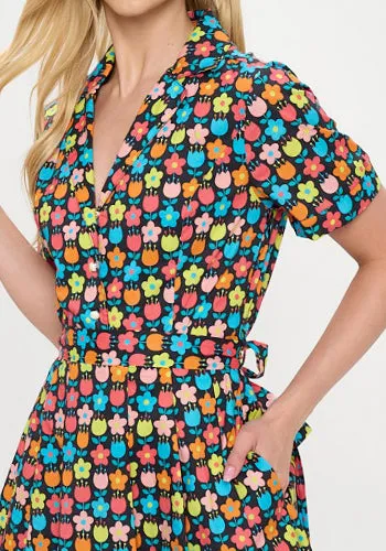 Icing On The Cake Dress in Multi Black