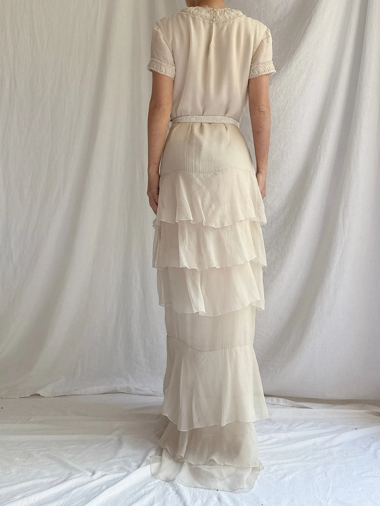 J. Mendel Silk Tiered Gown - S/M