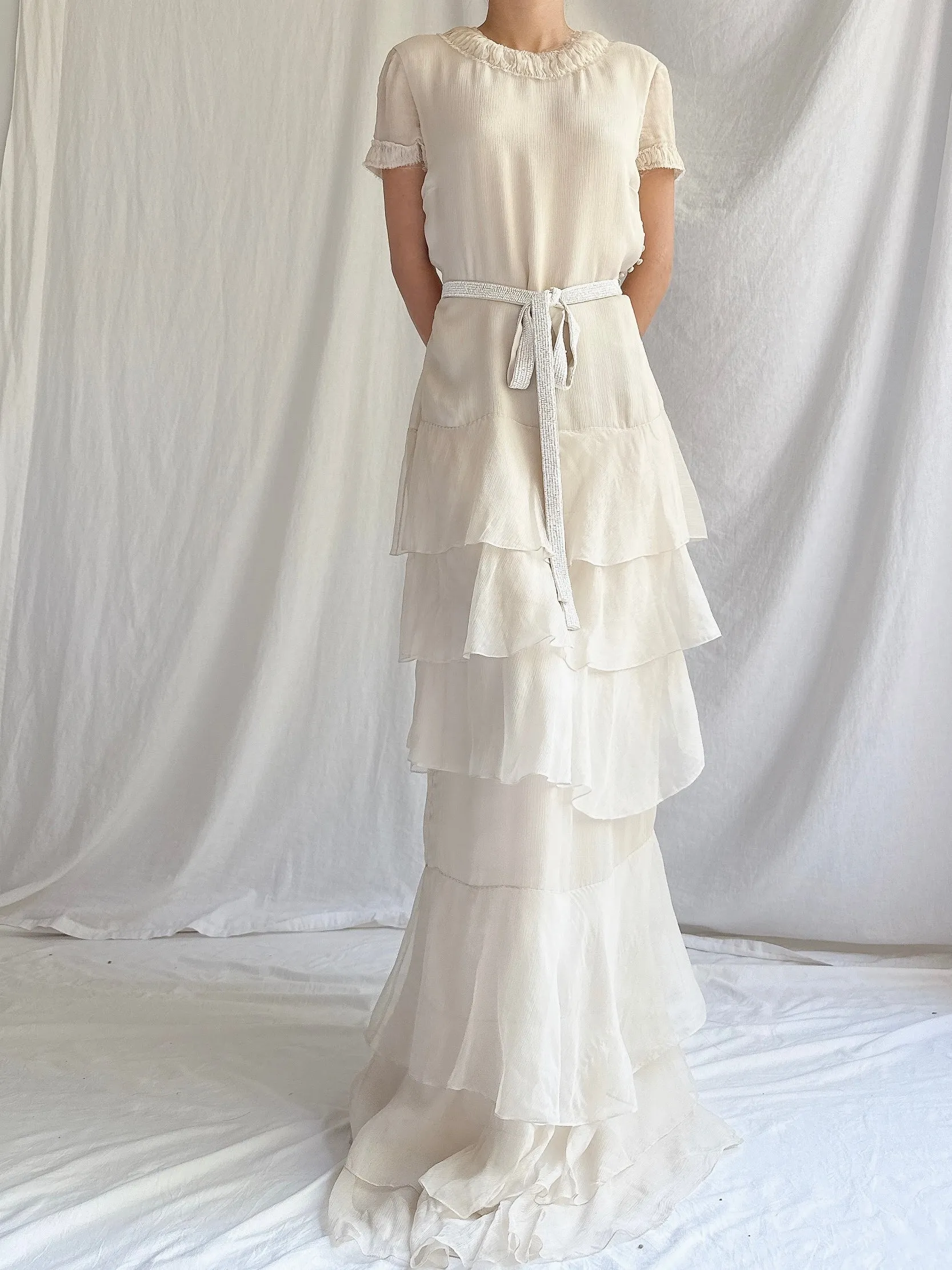 J. Mendel Silk Tiered Gown - S/M