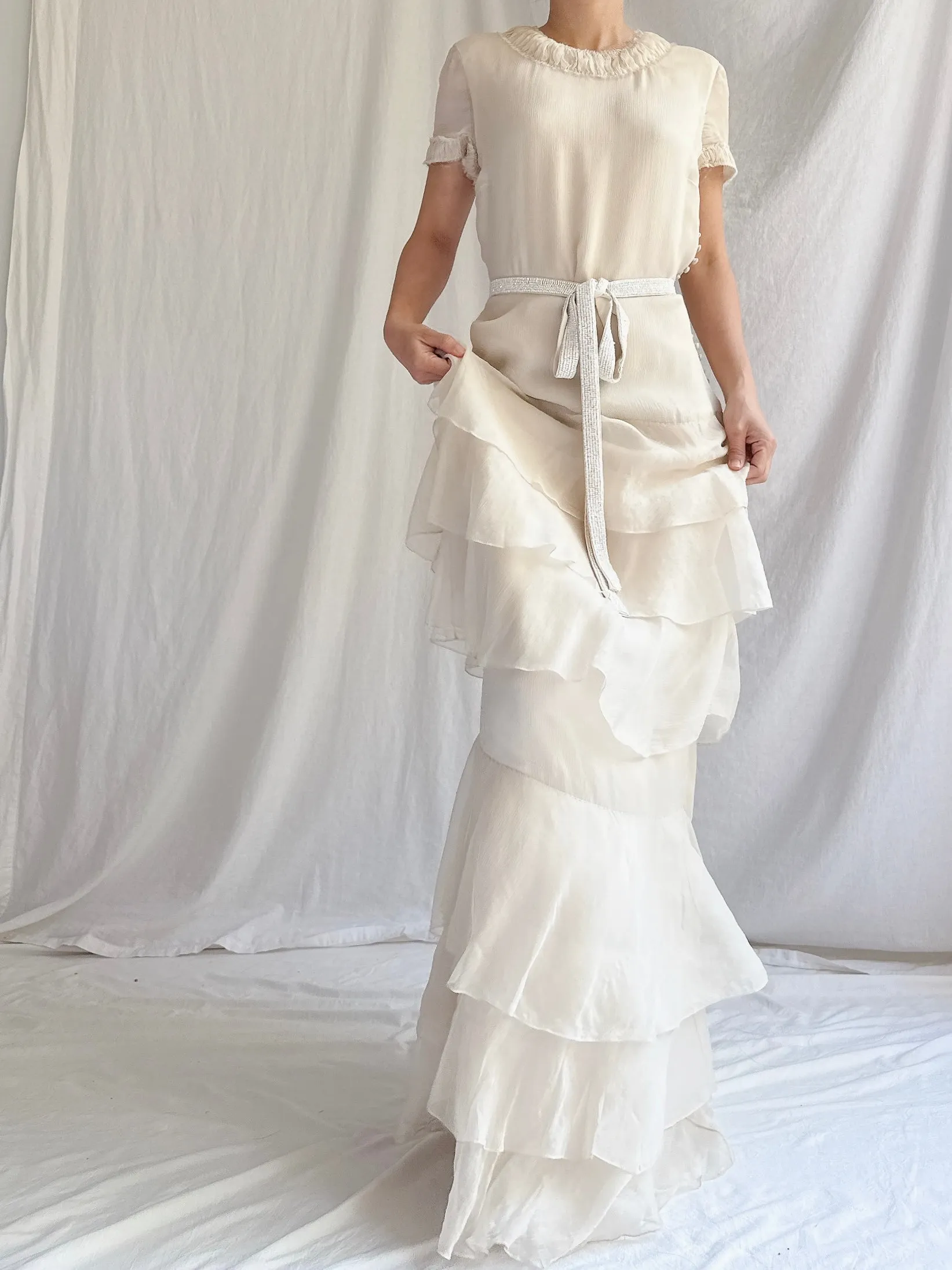 J. Mendel Silk Tiered Gown - S/M