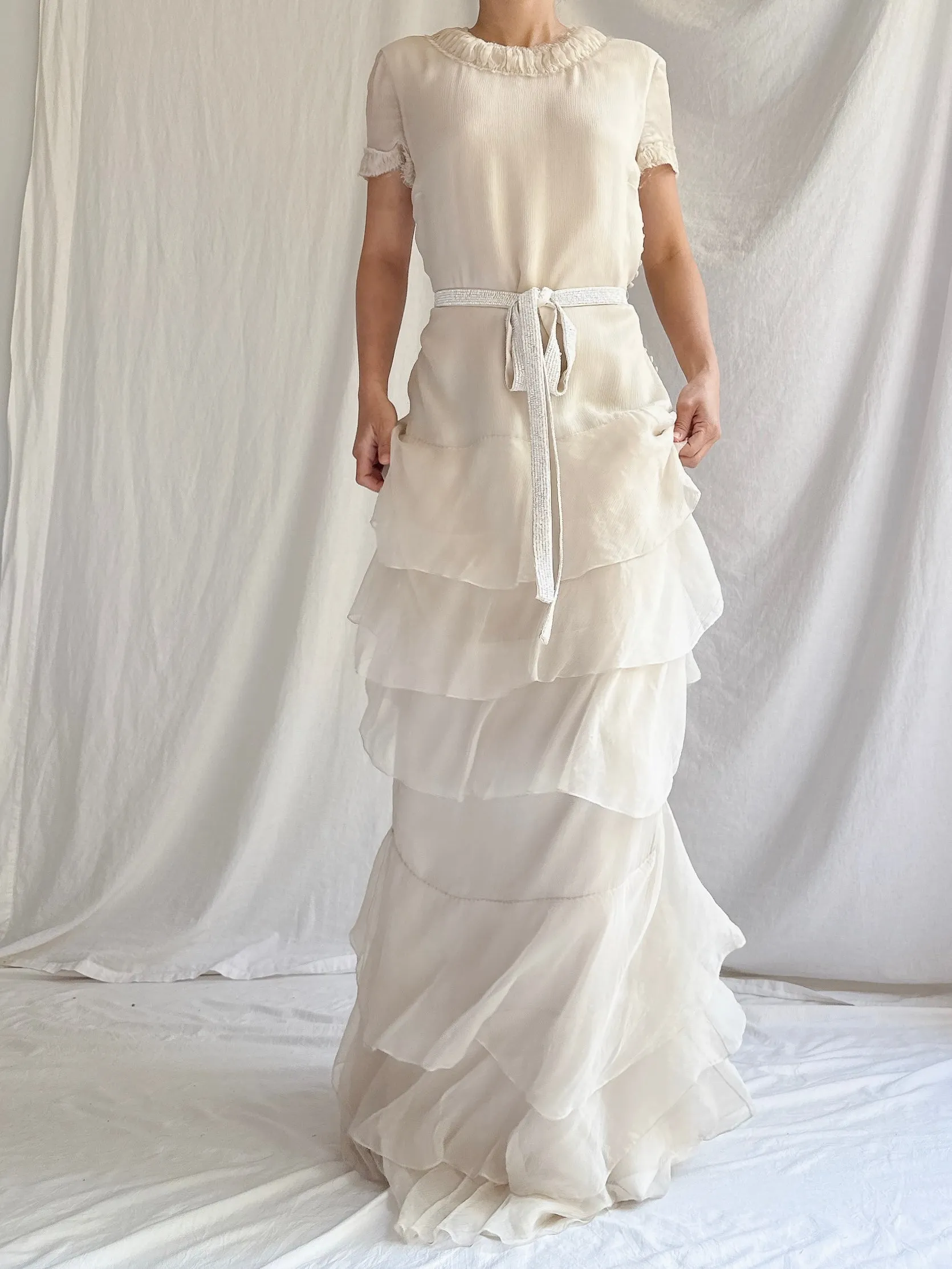 J. Mendel Silk Tiered Gown - S/M