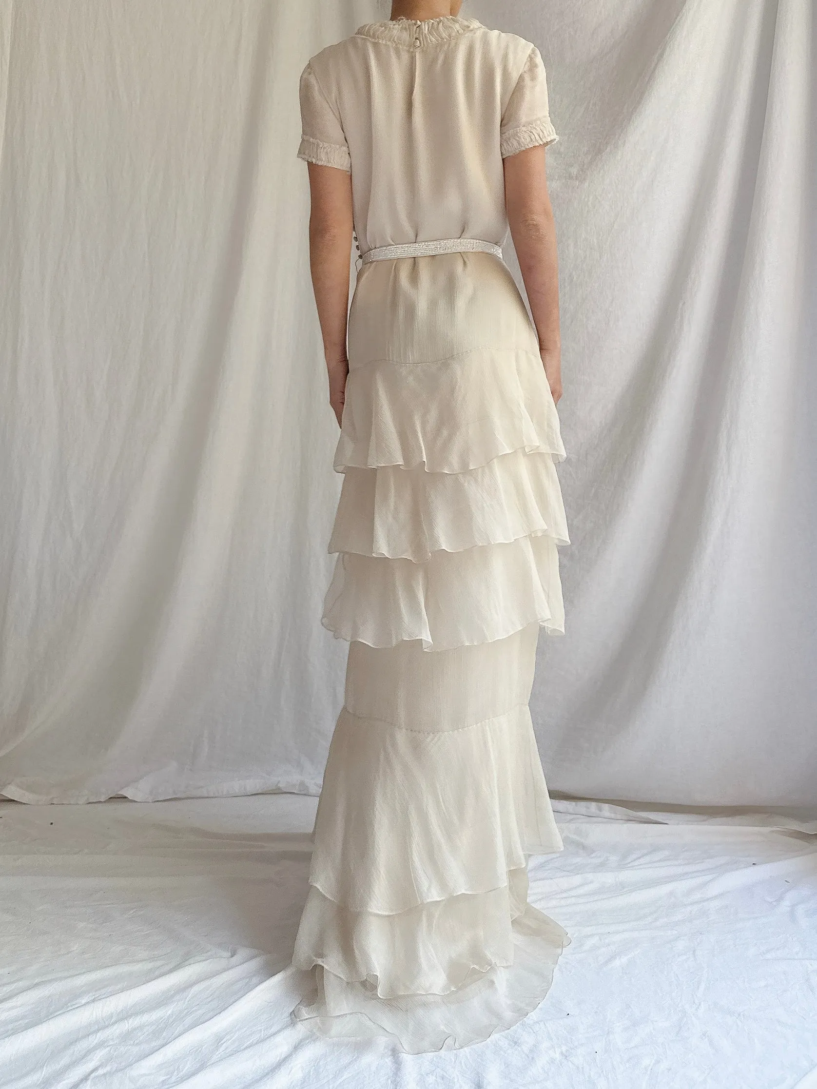 J. Mendel Silk Tiered Gown - S/M