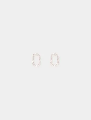 Juno Oval Glass Stone Earrings