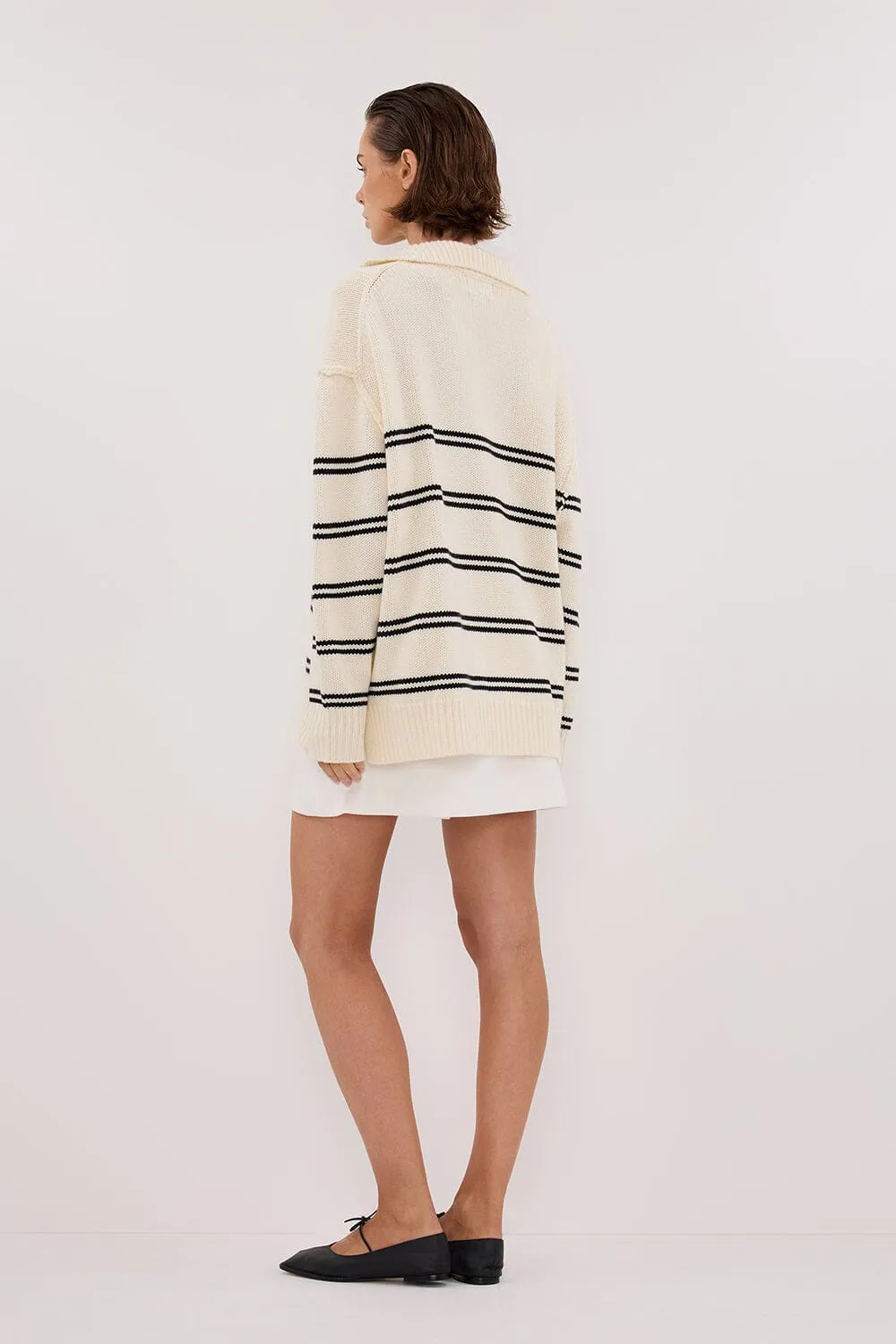 KATE CREAM STRIPE KNIT JUMPER