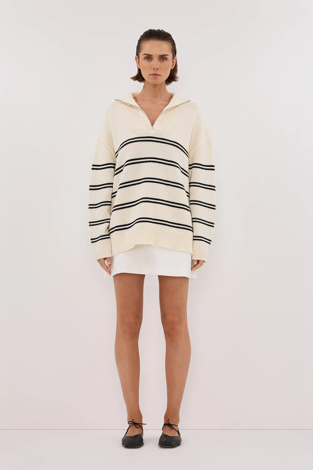 KATE CREAM STRIPE KNIT JUMPER