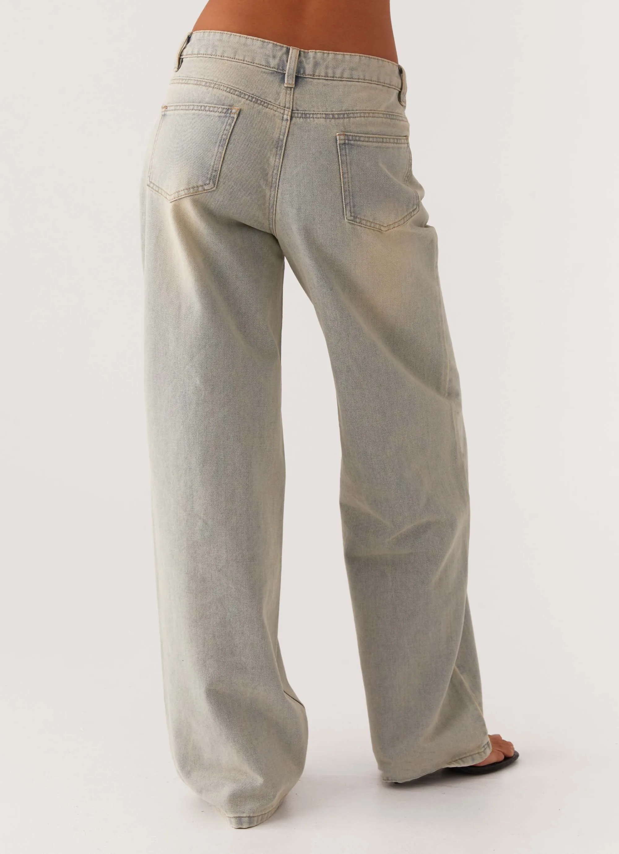 Keanna Low Rise Denim Jeans - Vintage