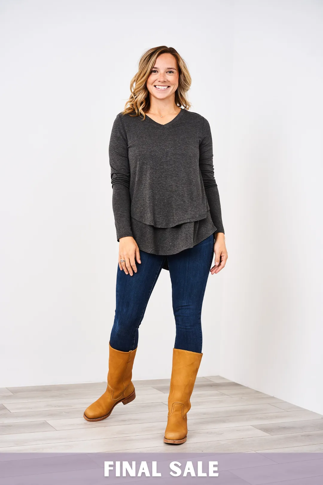 Latched Mama Long Sleeve V-Neck Tee - Final Sale