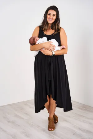 Latched Mama Pleated Nursing Dress - Last Chance