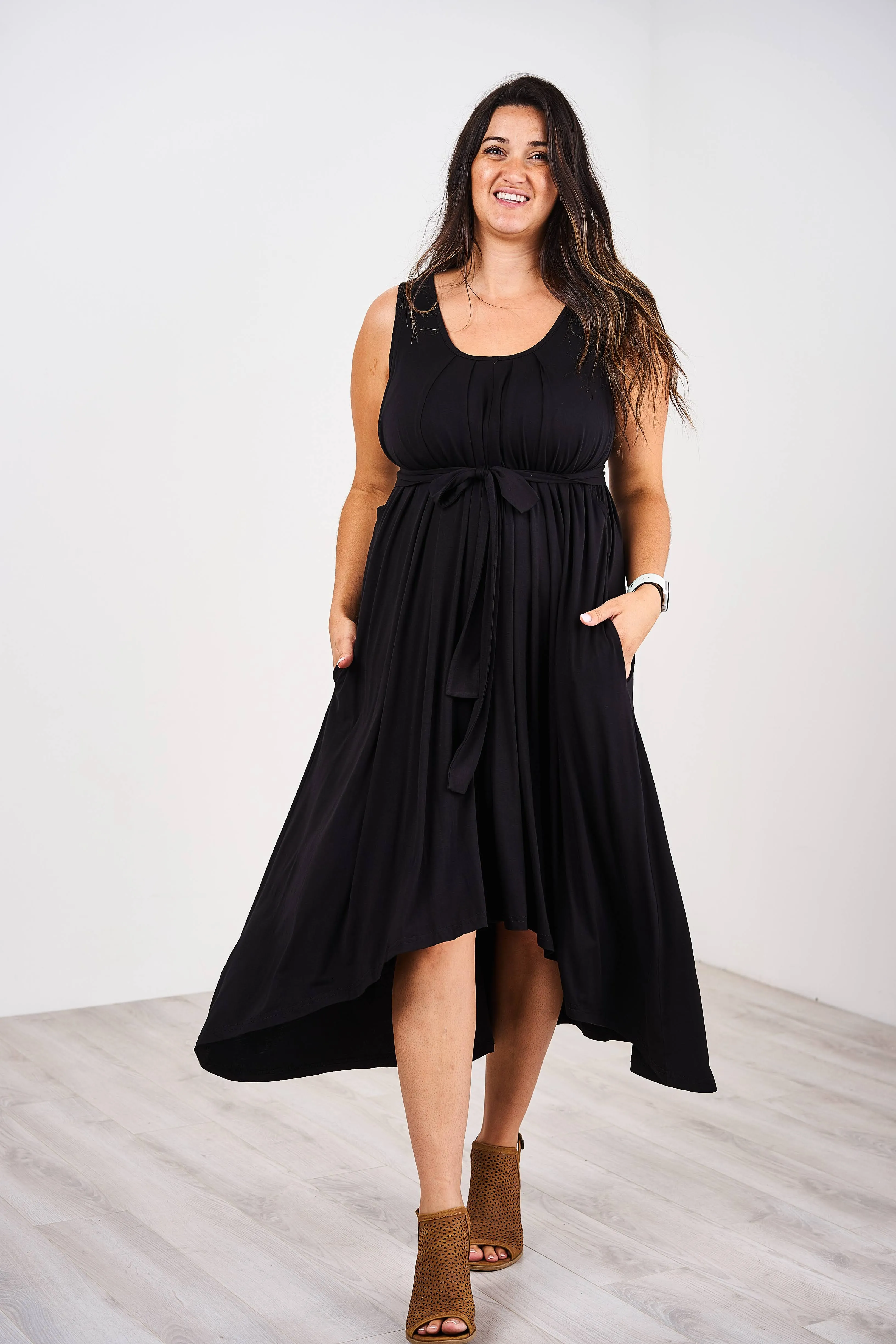 Latched Mama Pleated Nursing Dress - Last Chance