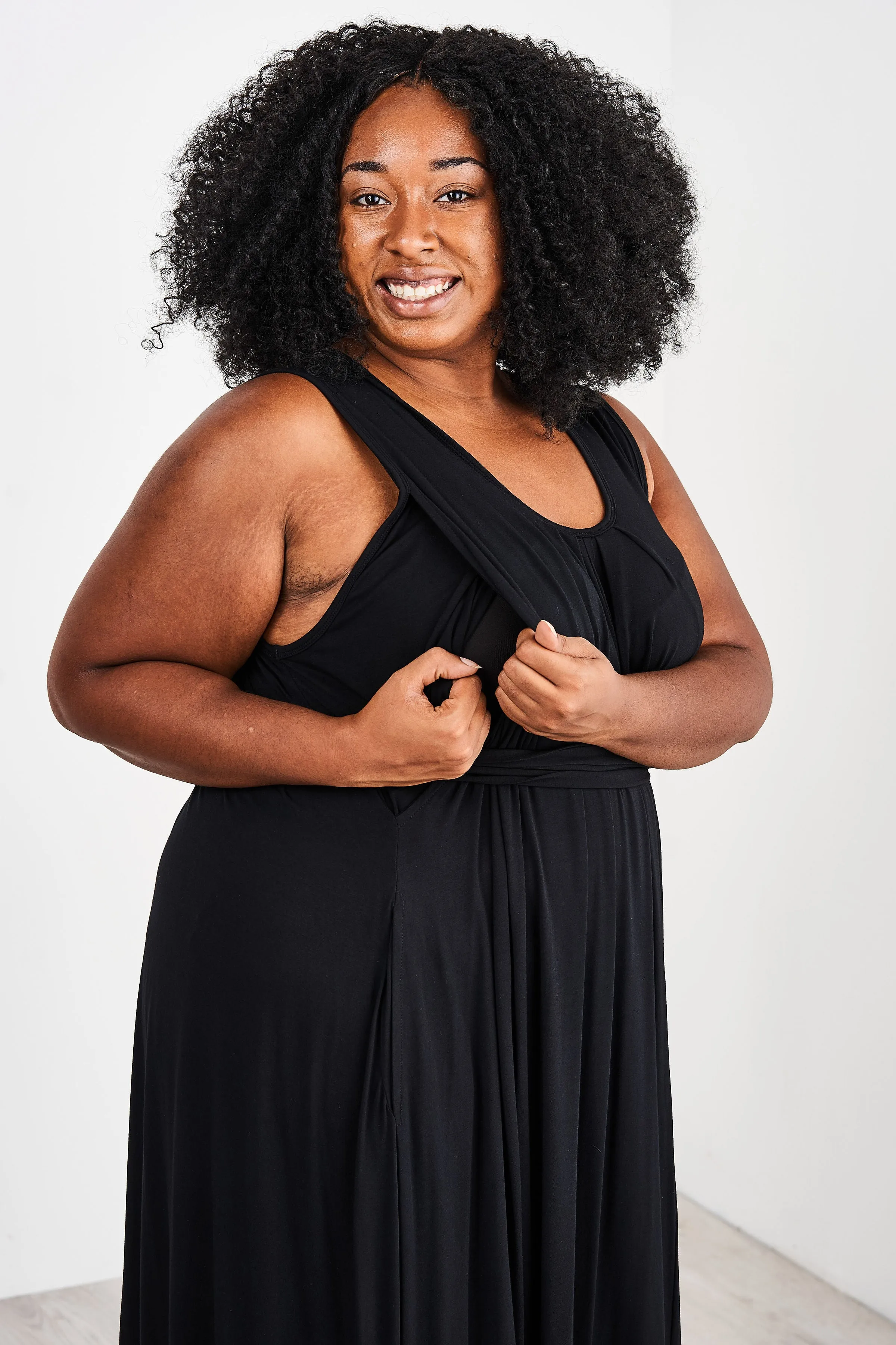 Latched Mama Pleated Nursing Dress - Last Chance