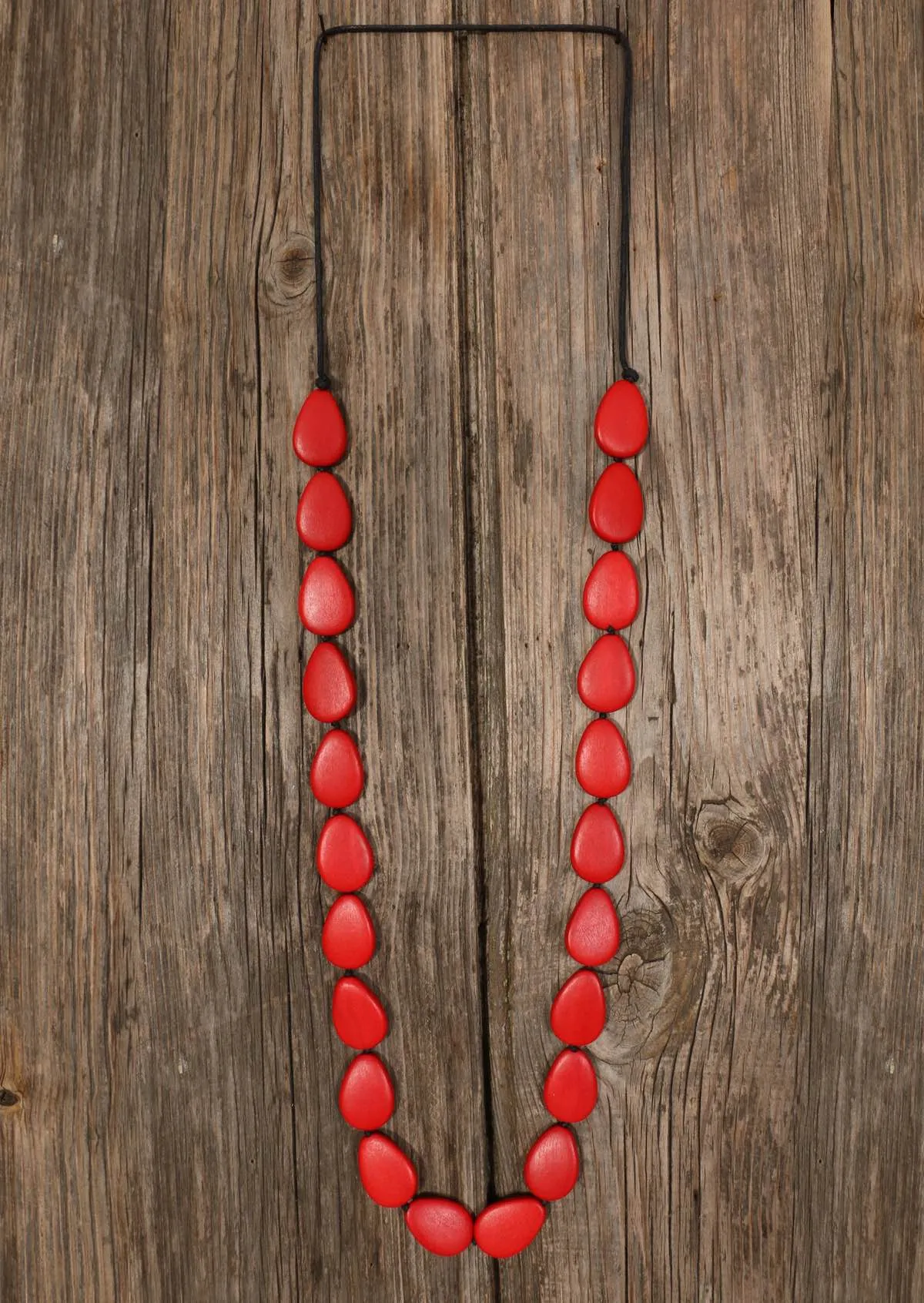 Layla Long Necklace Red