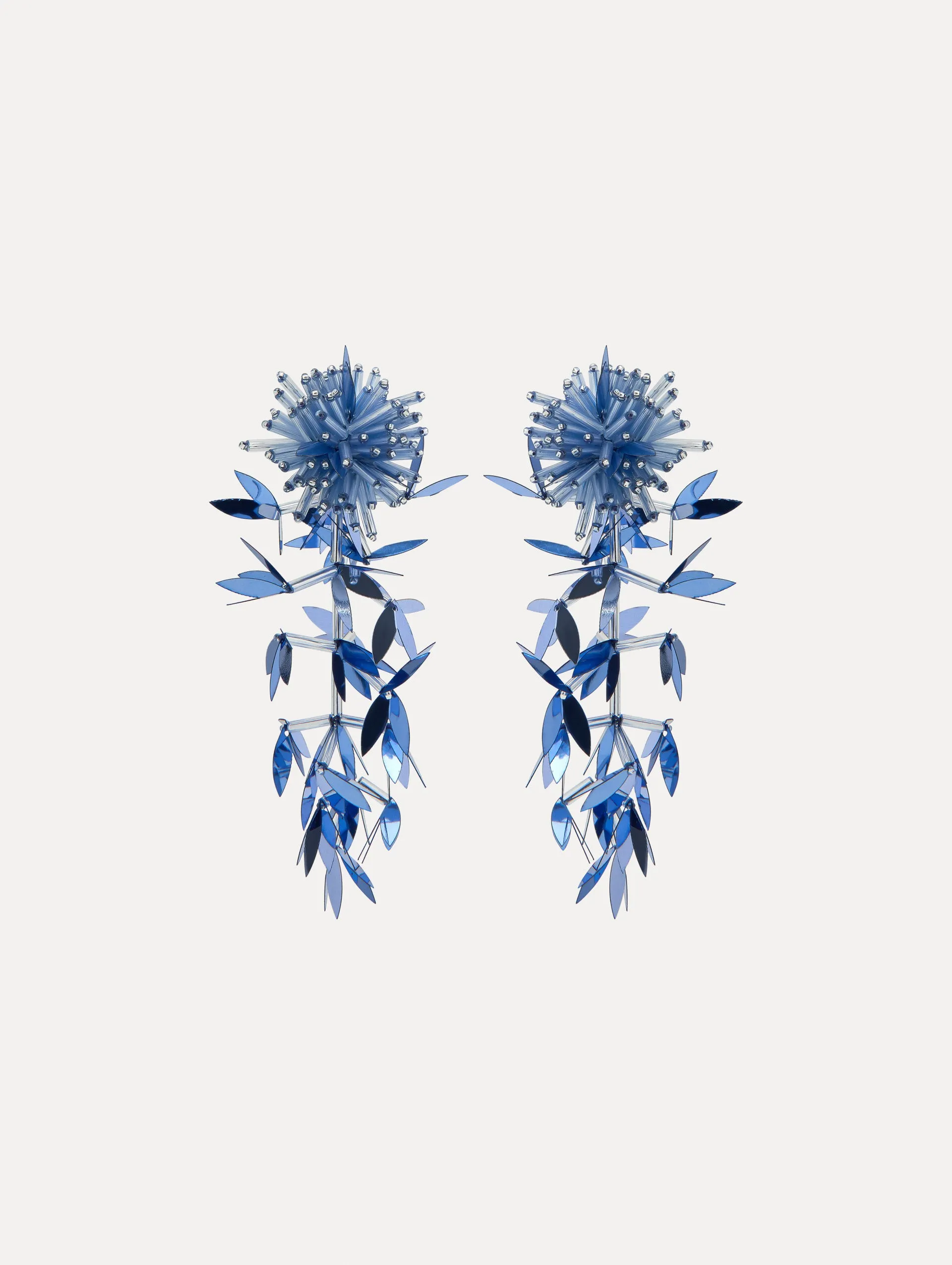 Leaf Tassel Clip-On Earrings