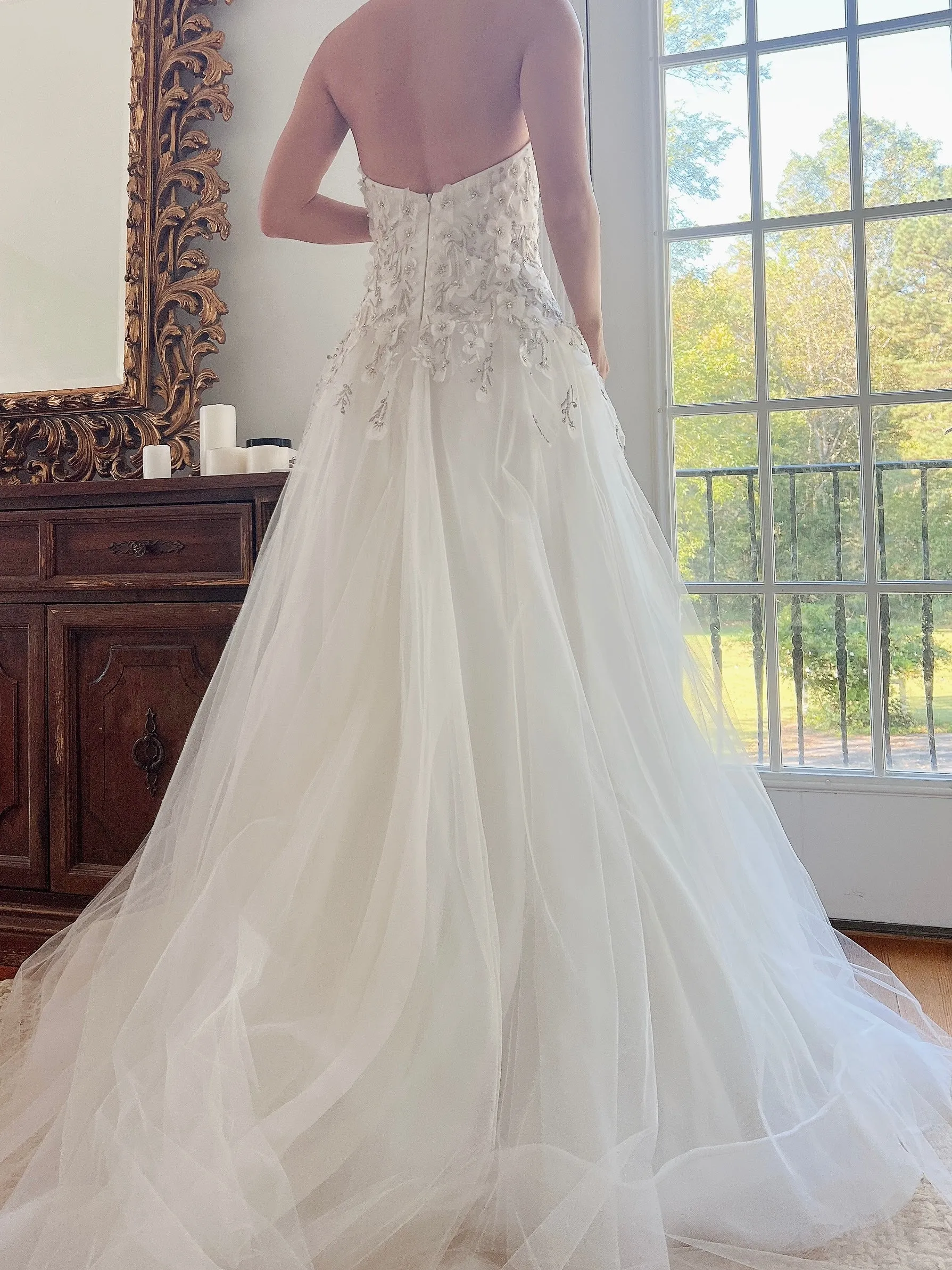 Liancarlo Couture Tulle Embellished Gown - S/6