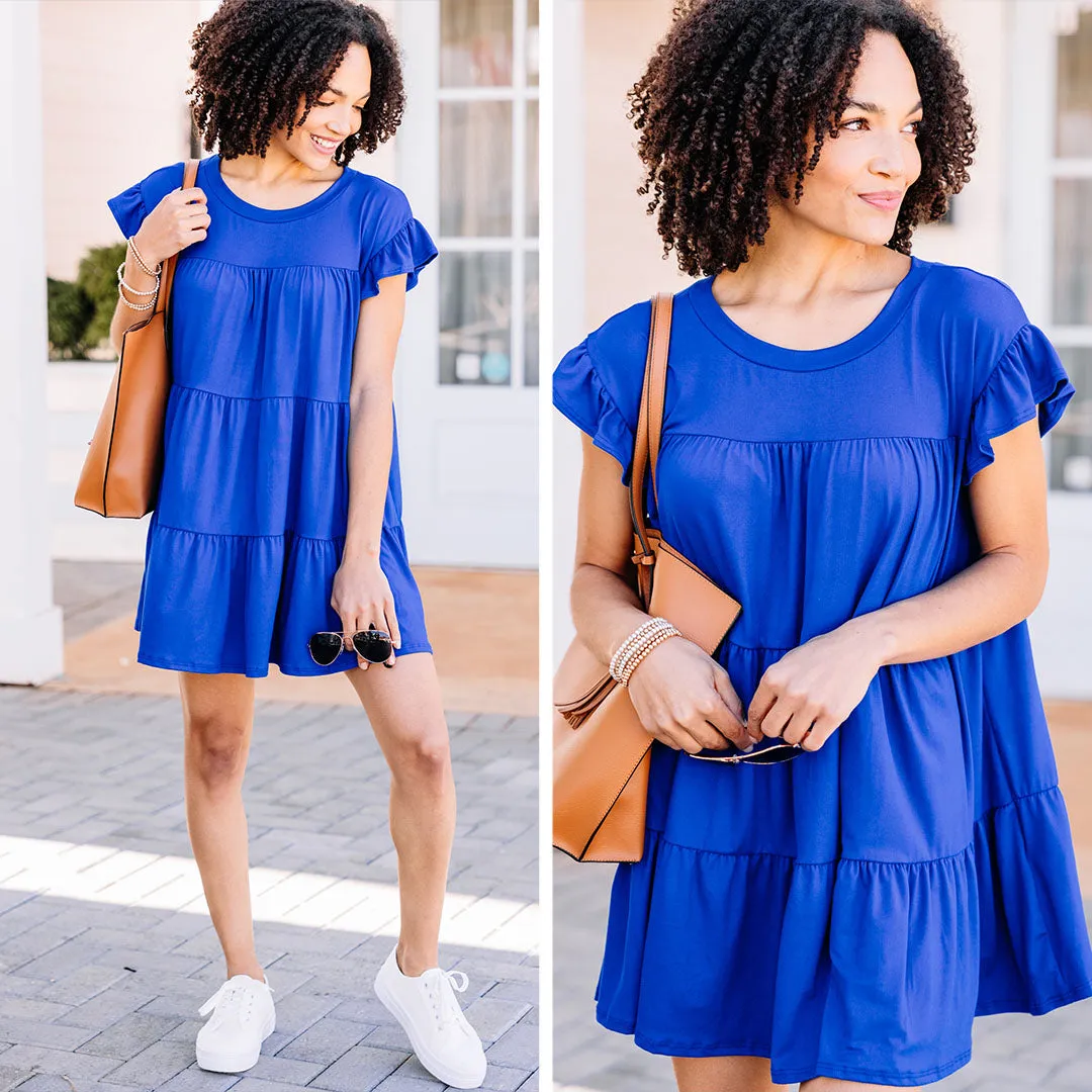 Living For Love Royal Blue Tiered Dress