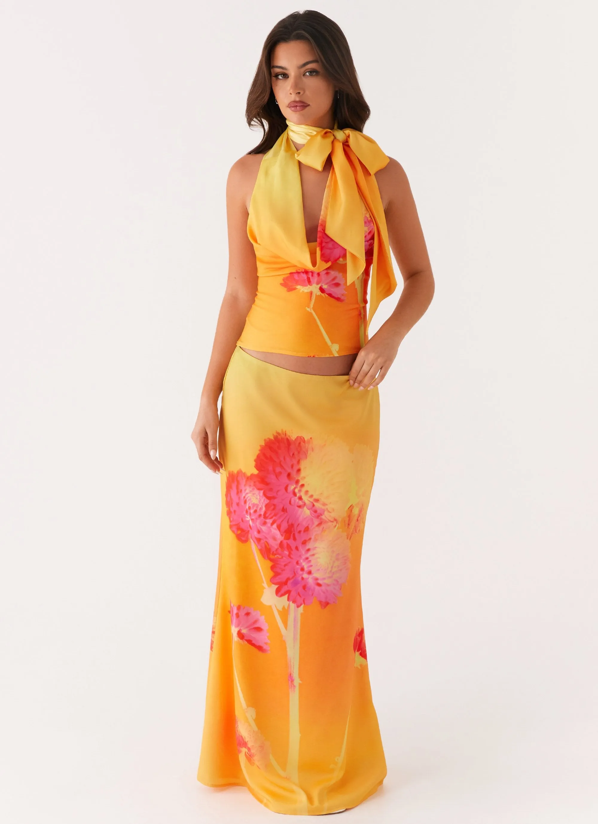 Nala Top - Orange Floral