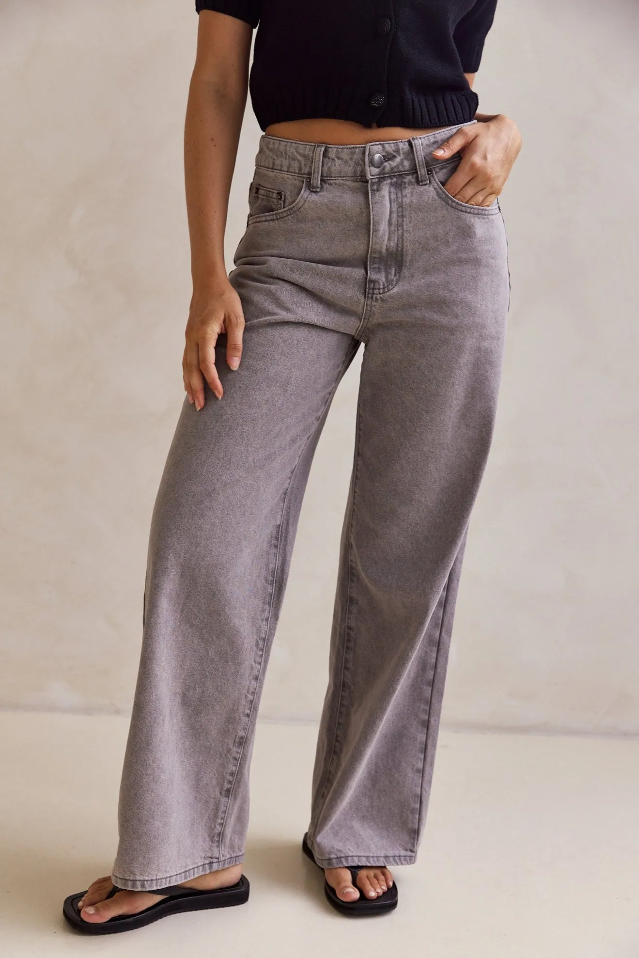Noah Boyfriend Jean (Grey)