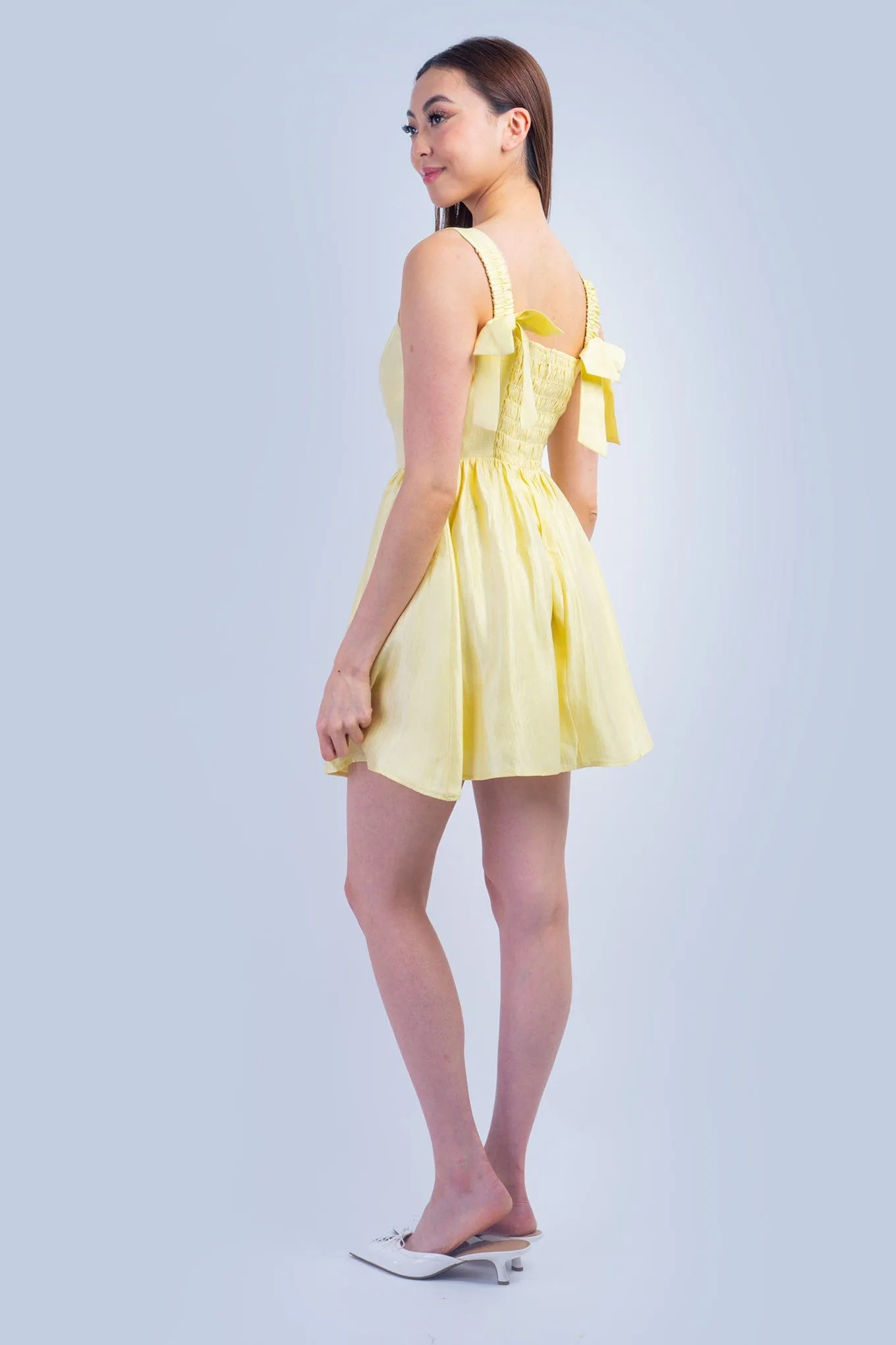 Pale Yellow Bow Dress