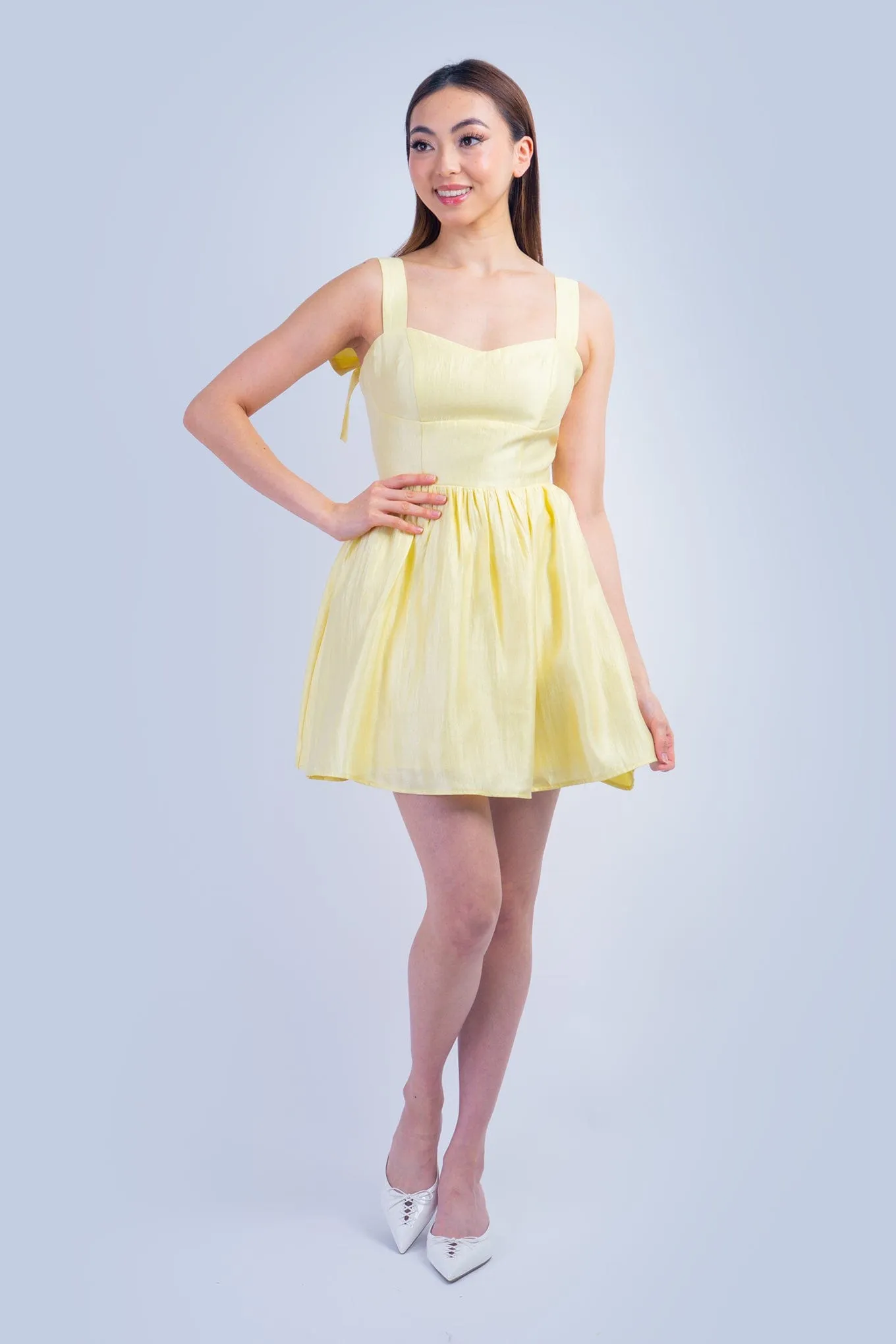 Pale Yellow Bow Dress