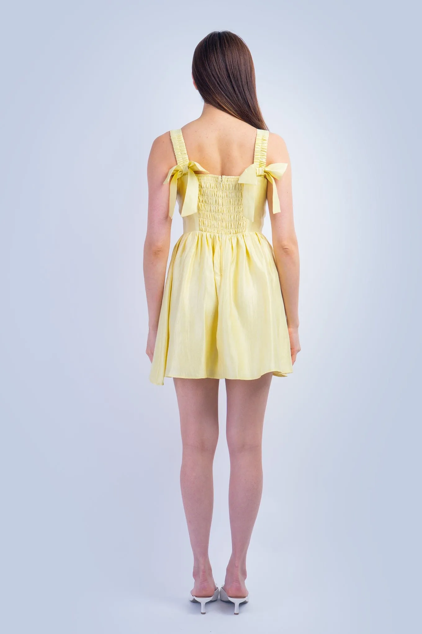 Pale Yellow Bow Dress
